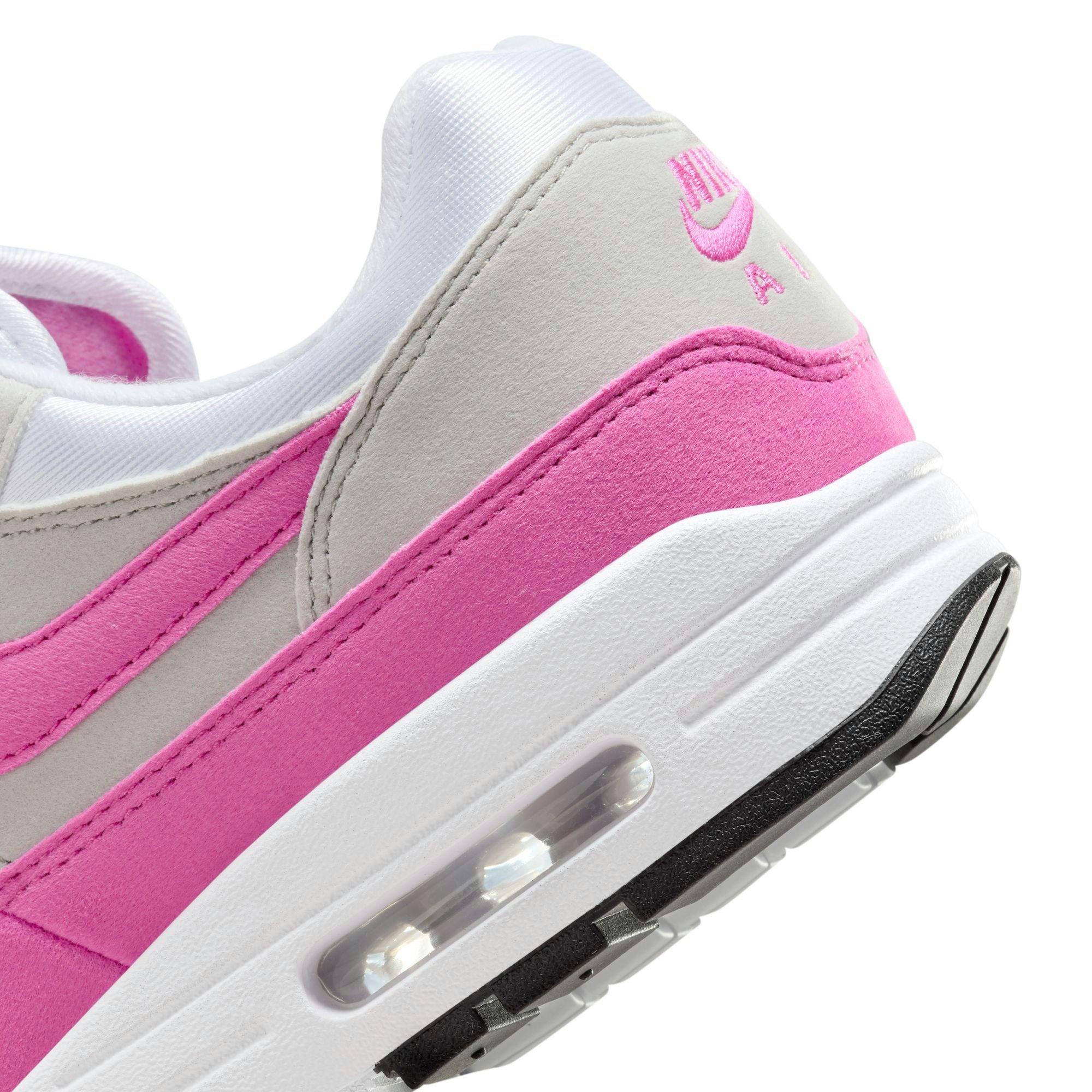 Nike Air Max 1 Women's White/Playful Pink/Neutral Grey/Black Shoe