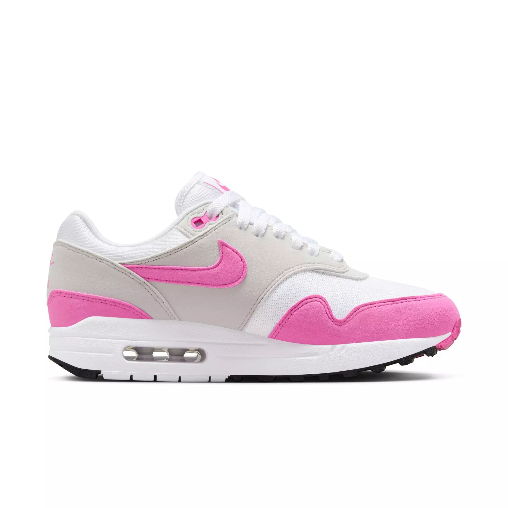 Nike Air Max 1 "White/Playful Pink/Neutral Grey/Black" Women's Shoe - WHITE/PINK