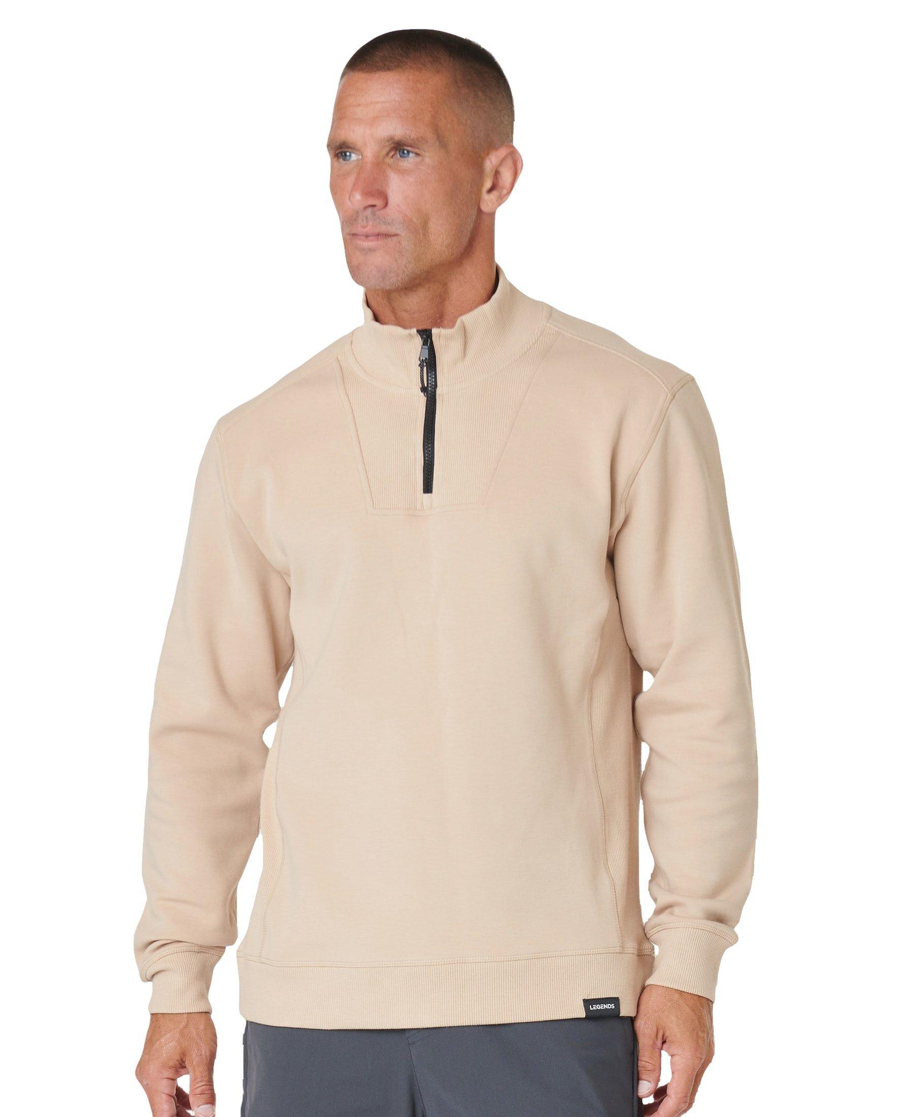 Legends Men's Highland 1/4 Zip Top - River Rock - GREY Thumbnail View 1