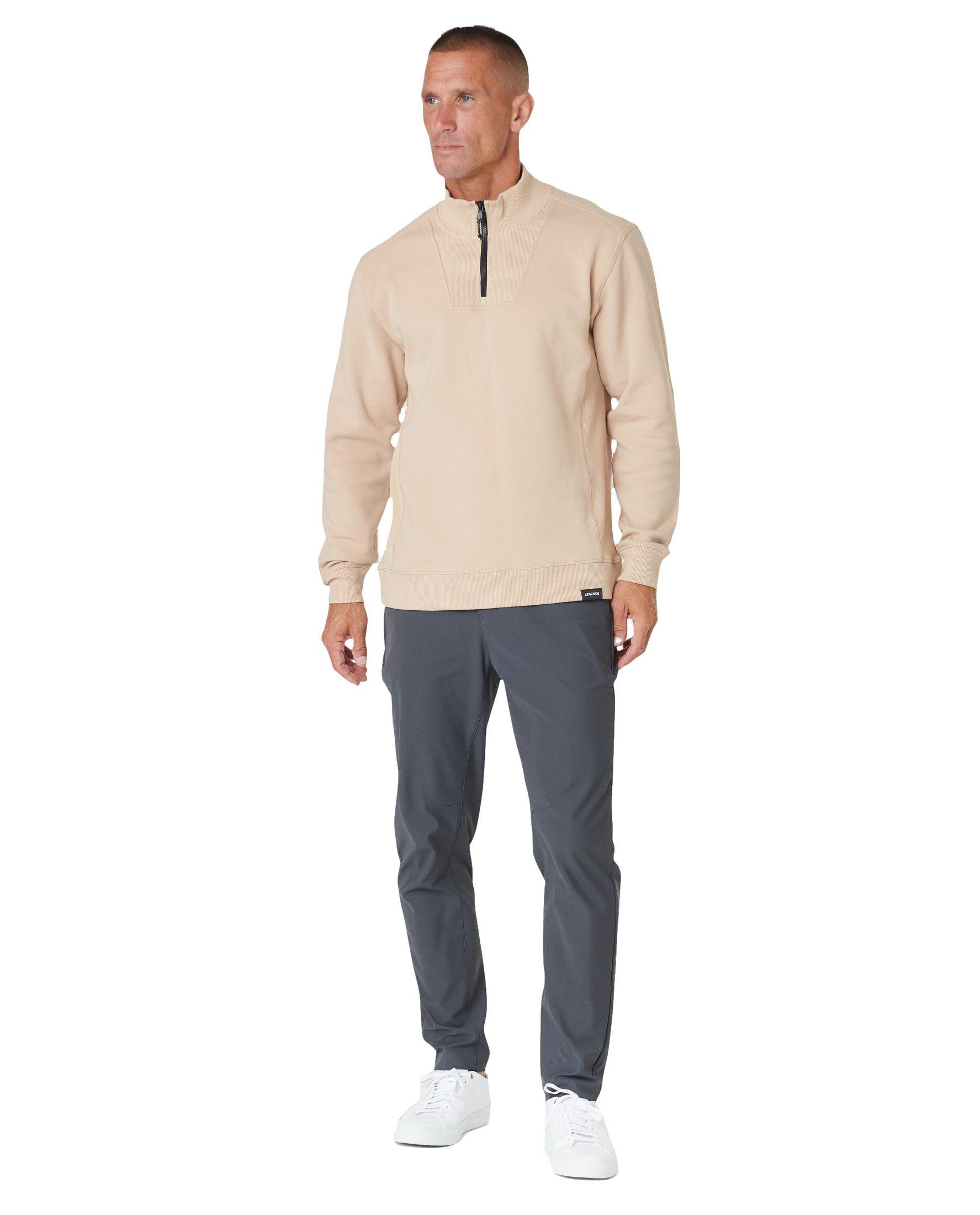 Legends Men's Highland 1/4 Zip Top - River Rock - GREY Thumbnail View 2