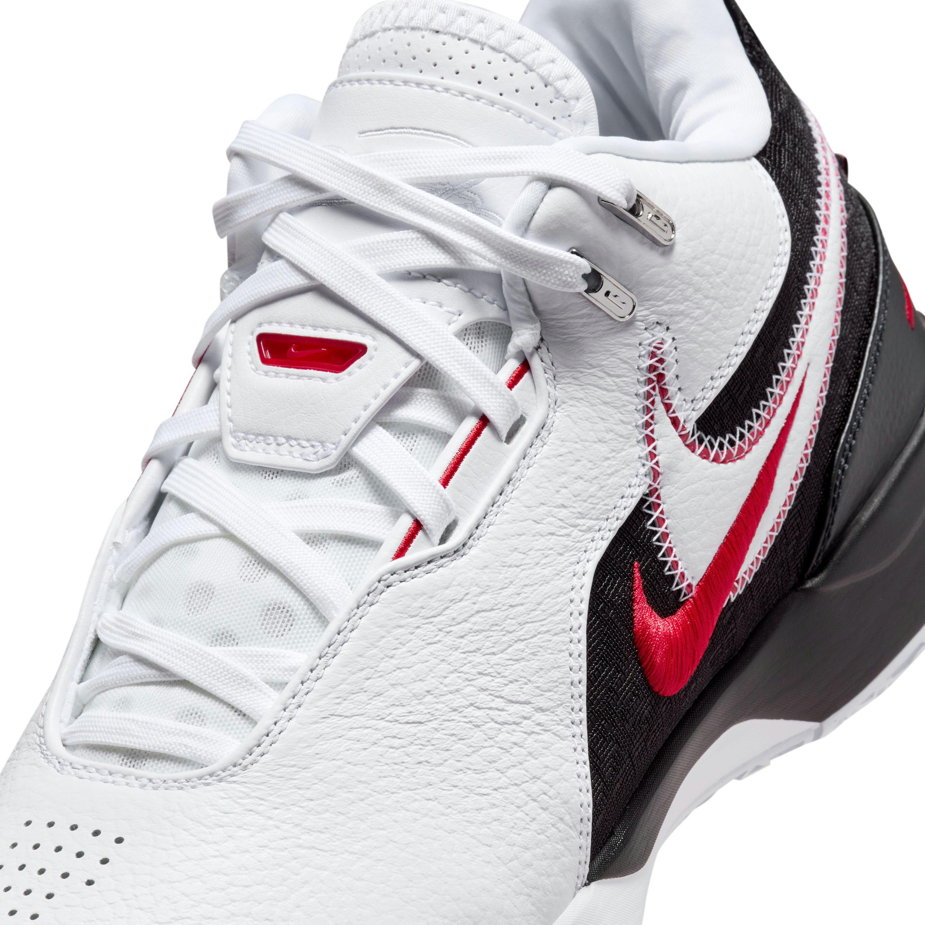 Nike LeBron NXXT Gen AMPD "First Game" Men's Basketball Shoe - WHITE/BLACK/UNIVERSITY RED Thumbnail View 4