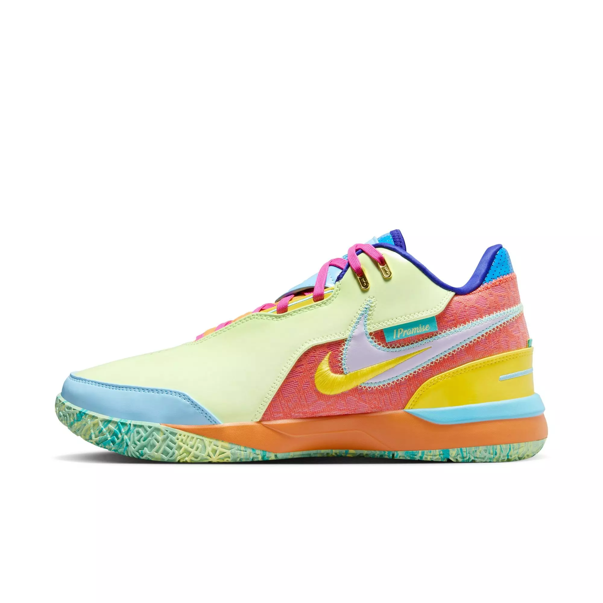 LeBron NXXT Gen AMPD IPS "Violet Mist/Barely Volt" Men's Basketball Shoe - MULTI-COLOR