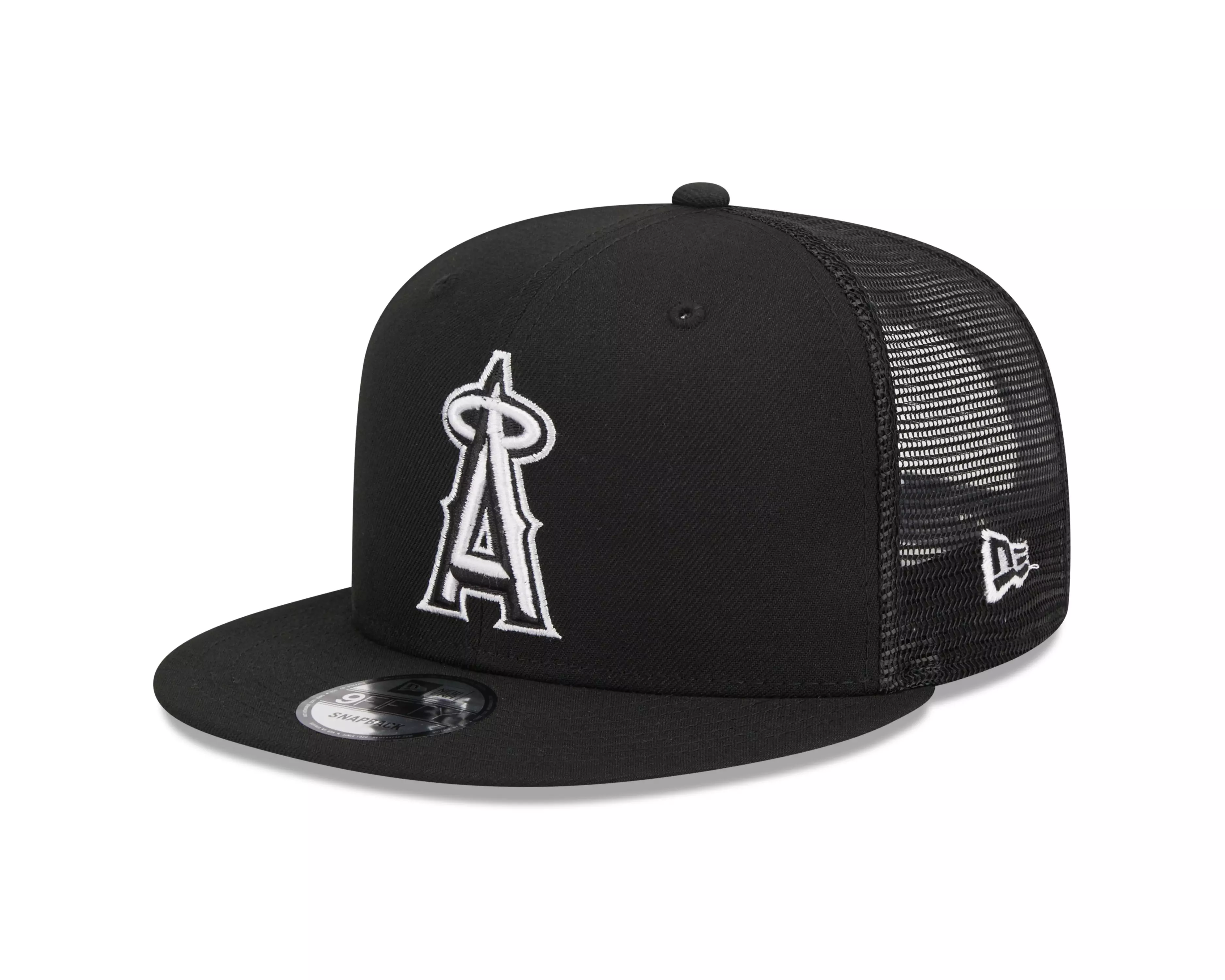 New Era Los Angeles Angels of Anaheim 9FIFTY Evergreen Trucker Snapback - BLACK/WHITE