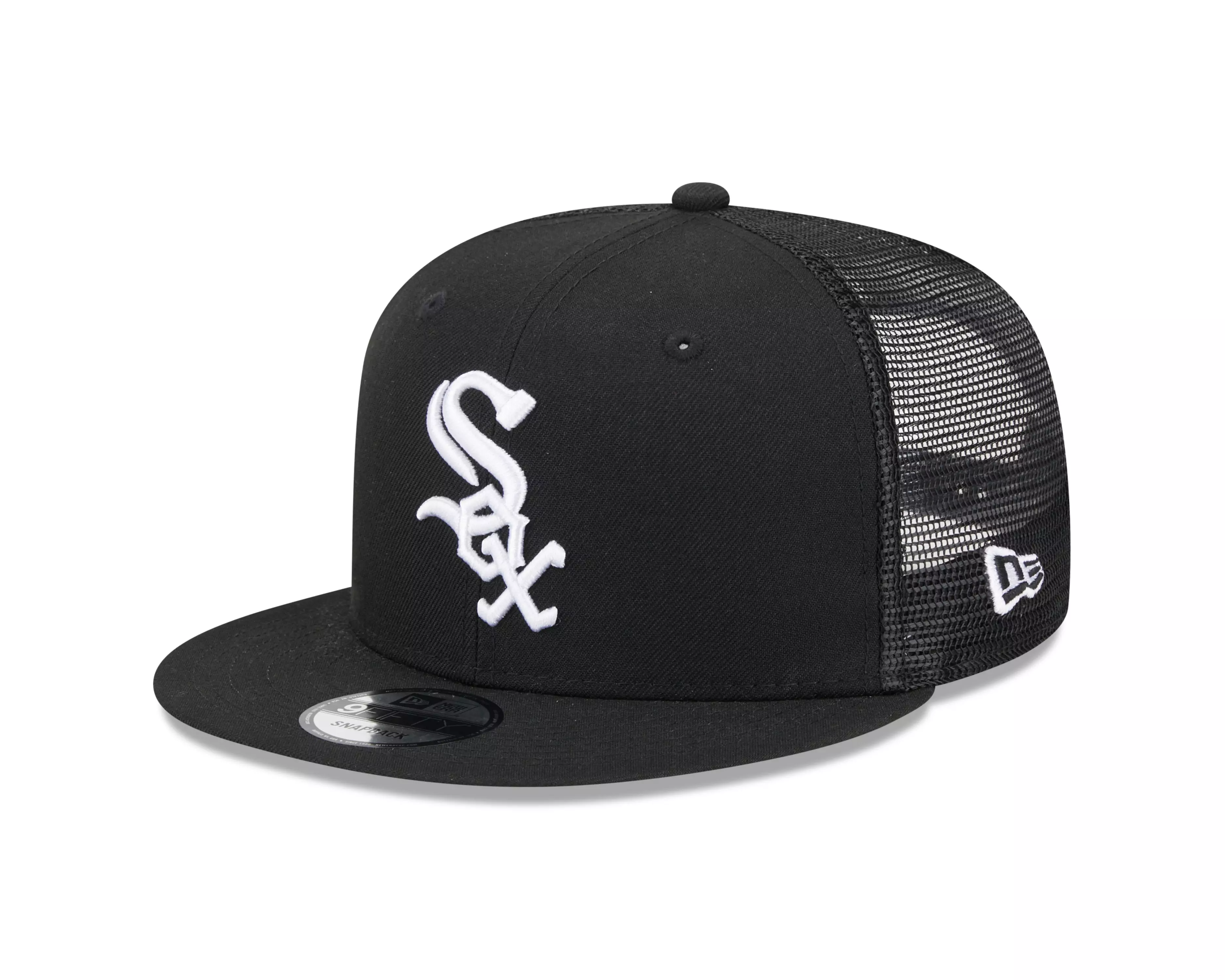 New Era Chicago White Sox 9FIFTY Evergreen Trucker Snapback-Black - BLACK