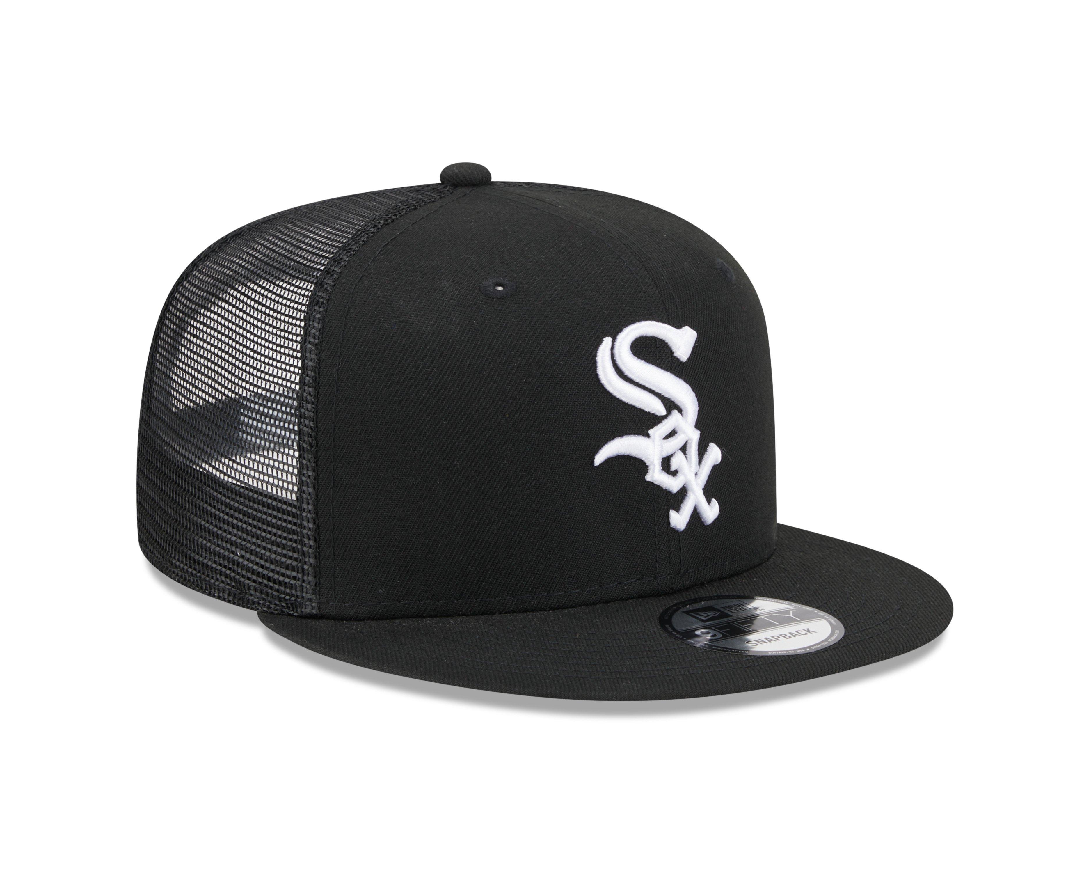 New Era Chicago White Sox 9FIFTY Evergreen Black Trucker Snapback Hat