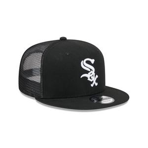 New Era Chicago White Sox 9FIFTY Evergreen Trucker Snapback Hat-Black