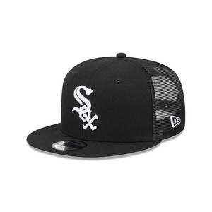 New Era Chicago White Sox 9FIFTY Evergreen Trucker Snapback Hat-Black