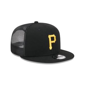 New Era Pittsburgh Pirates 9FIFTY Trucker Snapback Hat-Black