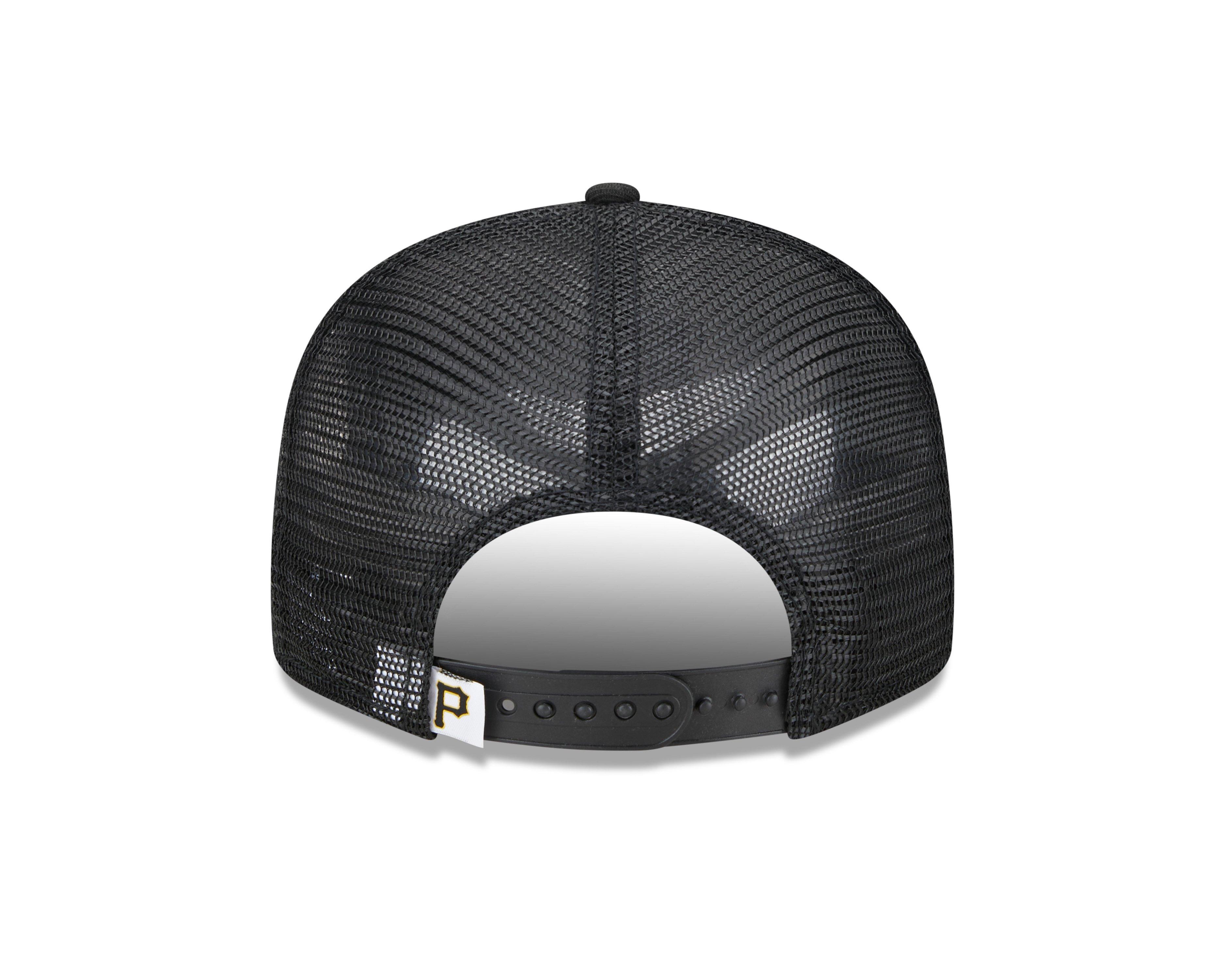 New Era Pittsburgh Pirates 9FIFTY Trucker Snapback Hat - Black - BLACK Thumbnail View 3