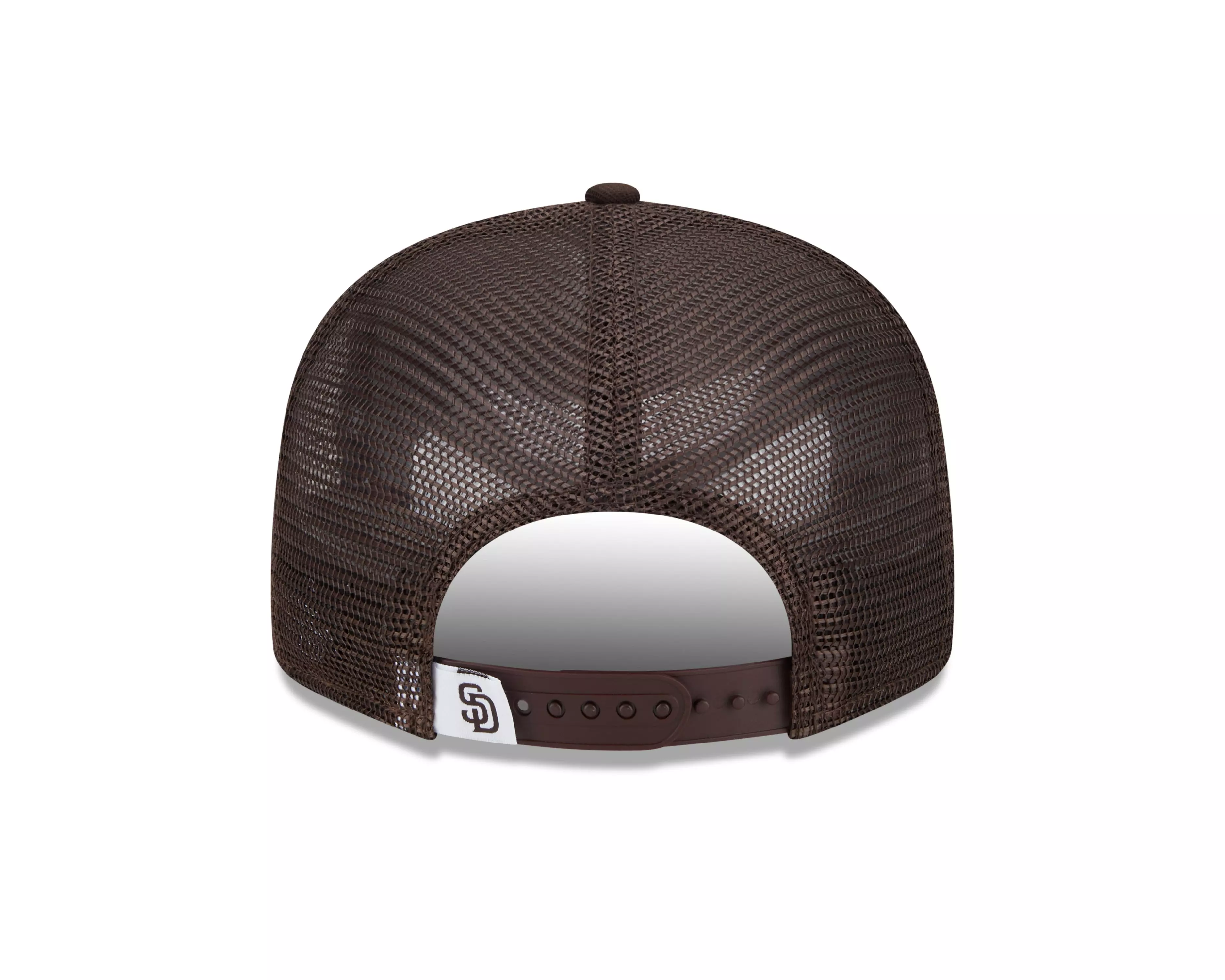 New Era San Diego Padres 9FIFTY Evergreen Trucker Snapback Hat-Brown - BROWN