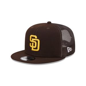 New Era San Diego Padres 9FIFTY Evergreen Trucker Snapback Hat-Brown