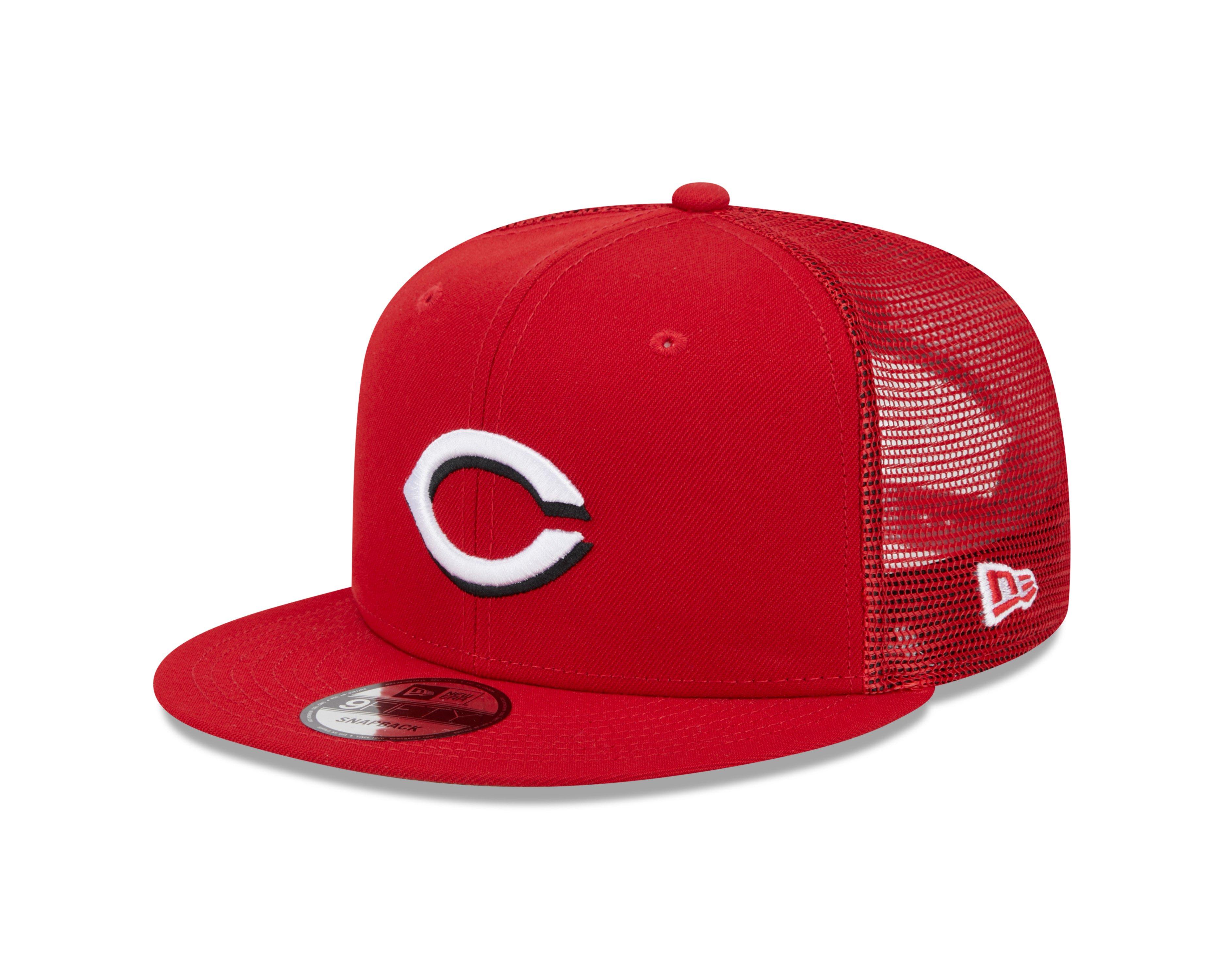 New Era Cincinnati Reds 9FIFTY Evergreen Trucker Snapback-Red - RED