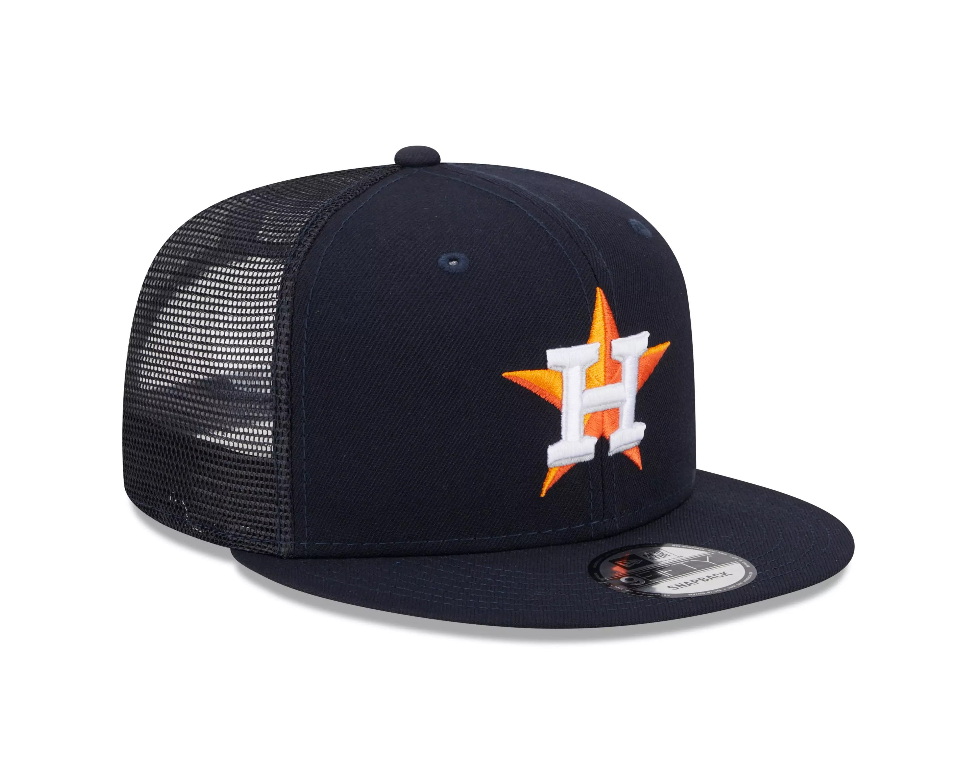 New Era Houston Astros 9FIFTY Evergreen Trucker Snapback Hat-Navy - NAVY