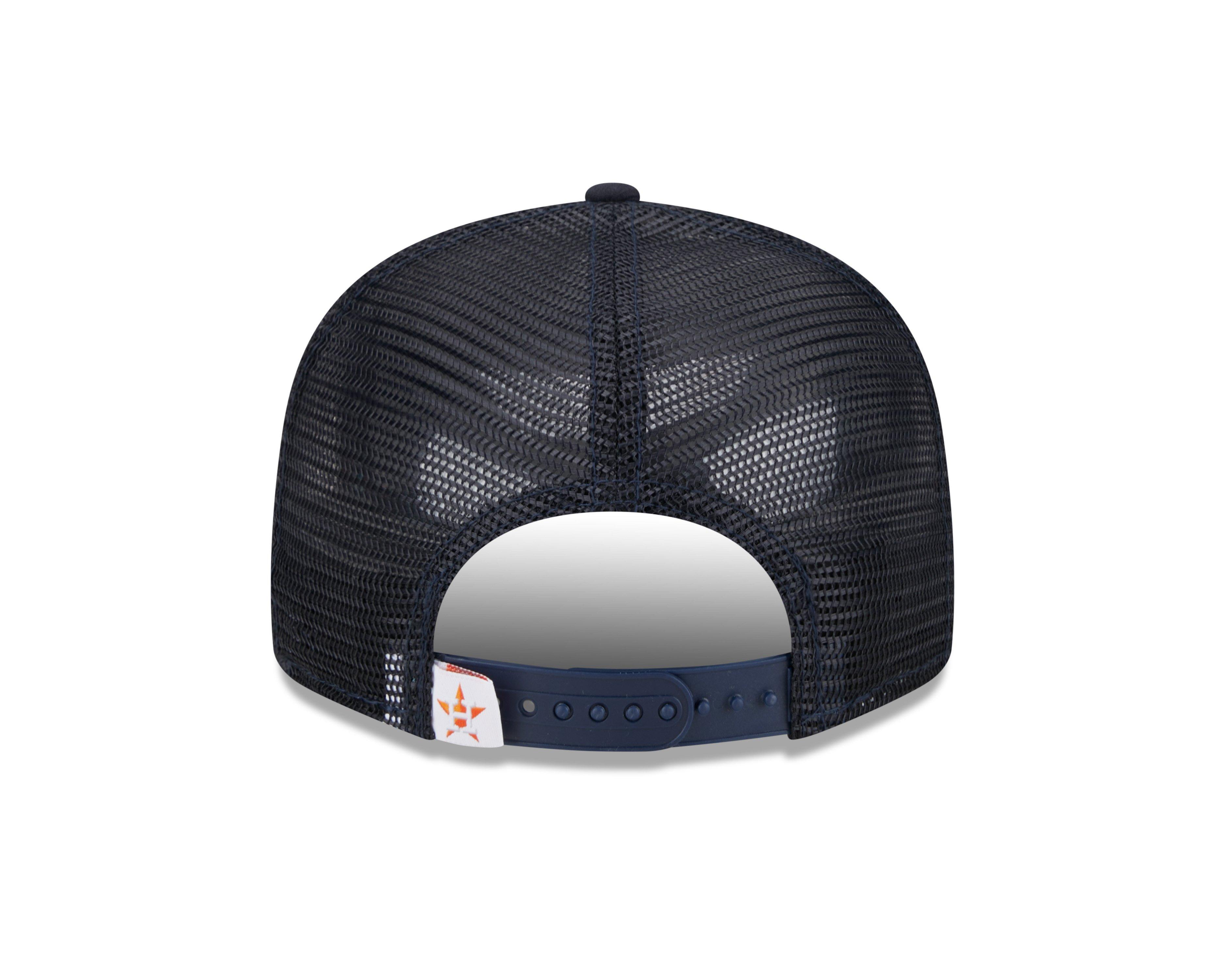 New Era Houston Astros 9FIFTY Evergreen Trucker Snapback Hat - Navy - NAVY Thumbnail View 3