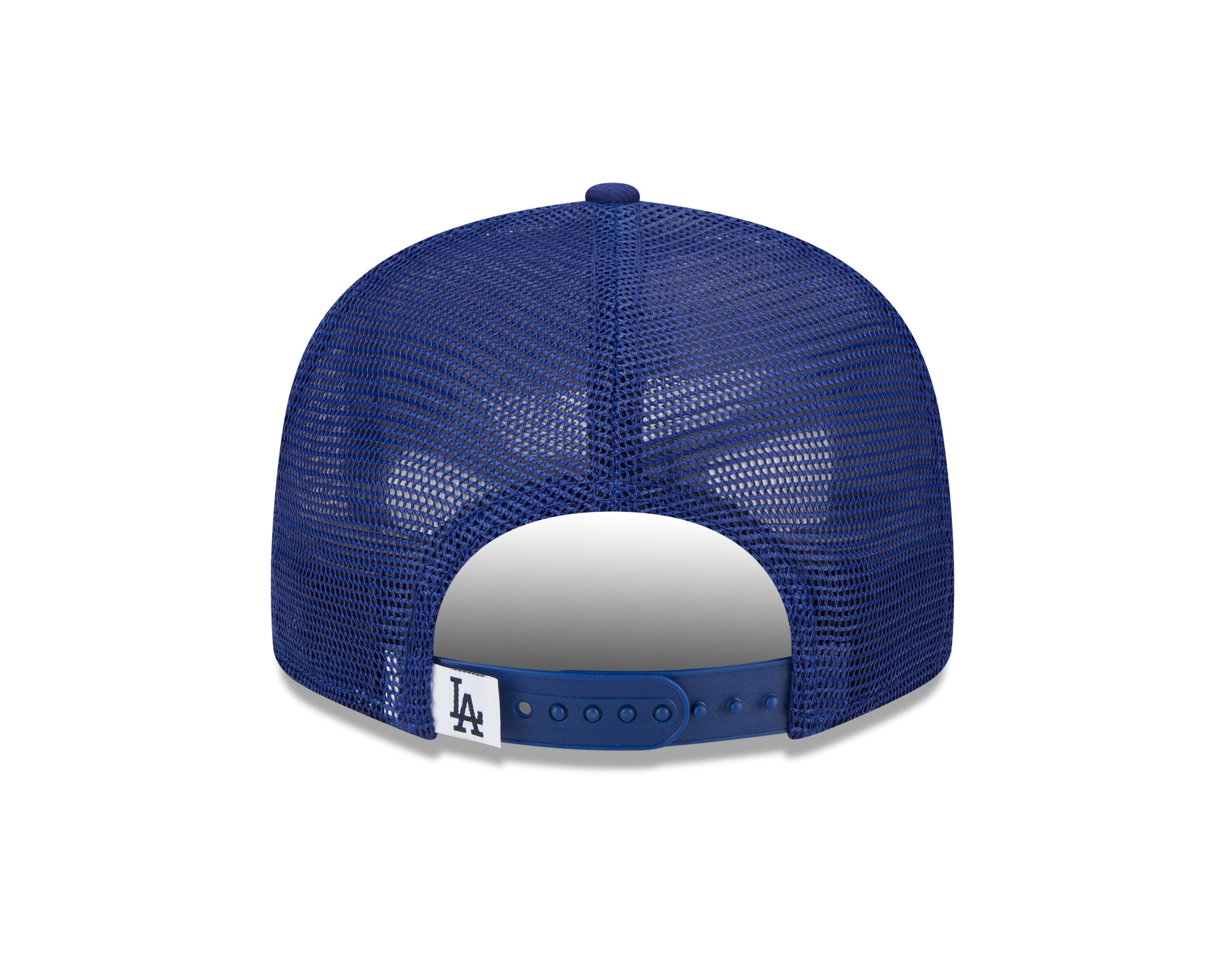 New Era Los Angeles Dodgers 9FIFTY Evergreen Trucker Snapback Hat - Blue - BLUE Thumbnail View 3