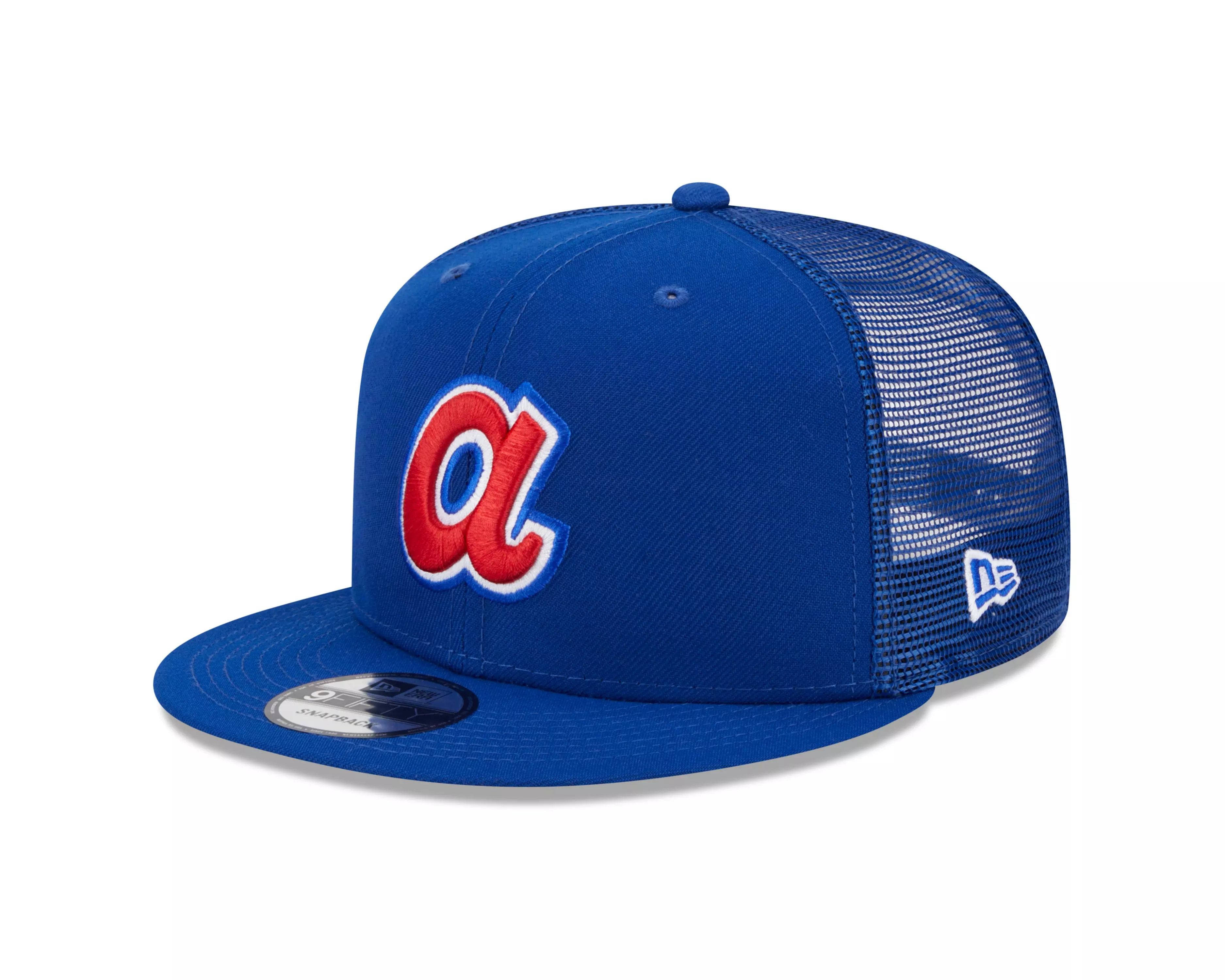 New Era Atlanta Braves 9FIFTY Evergreen Trucker Snapback-Blue - BLUE