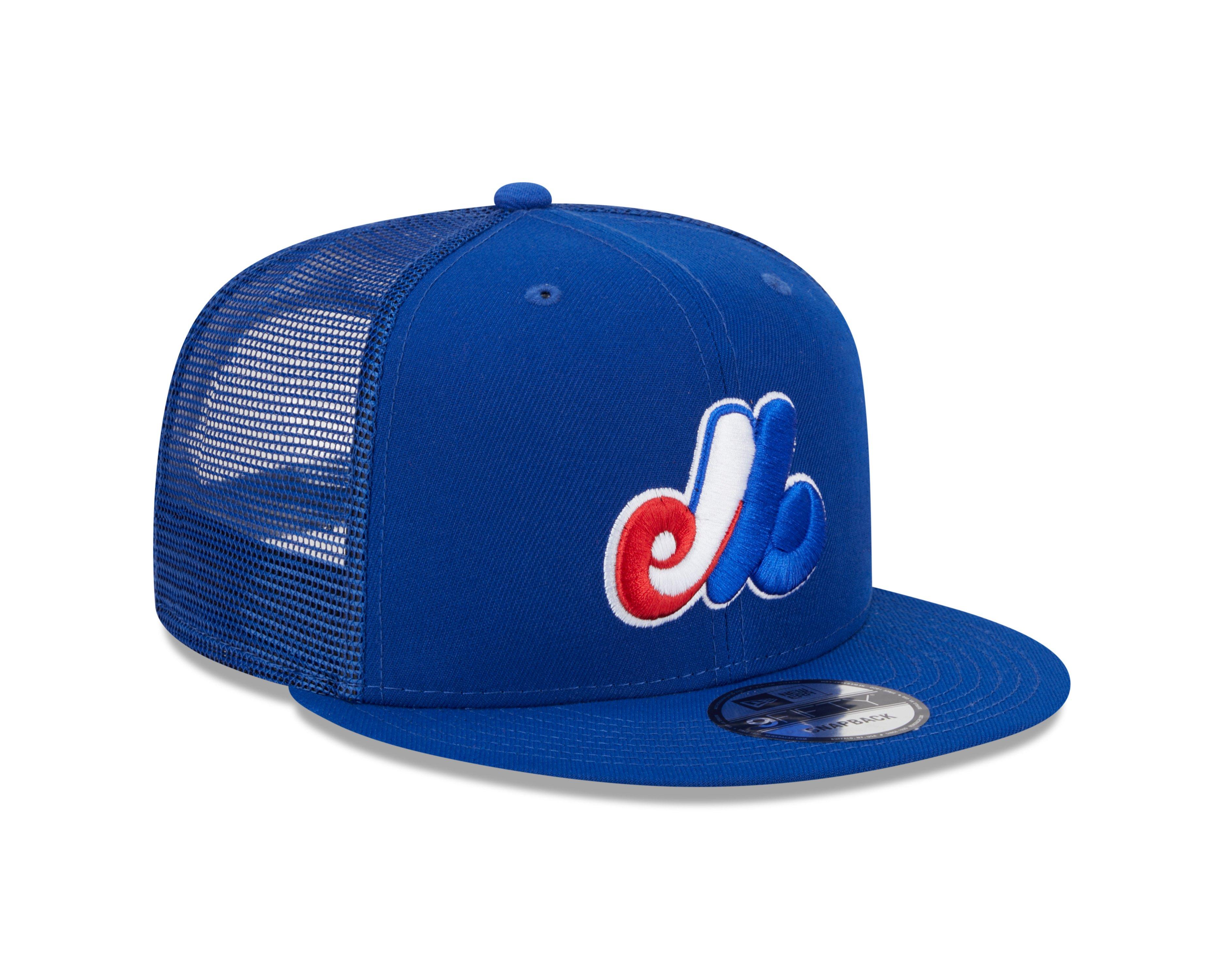 New Era Montreal Expos 9FIFTY Evergreen Trucker Blue Snapback