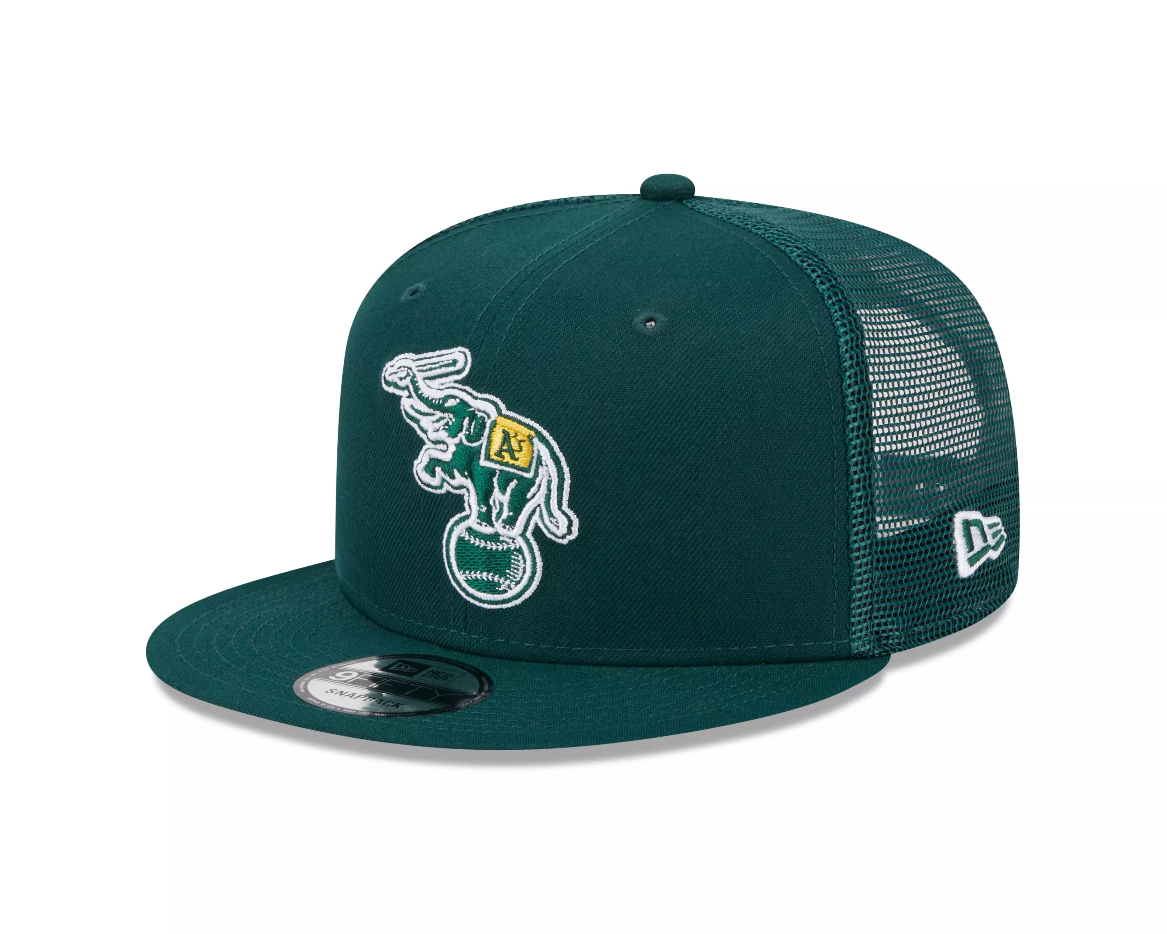 New Era Oakland Athletics 9FIFTY Evergreen Trucker Snapback-Green - GREEN