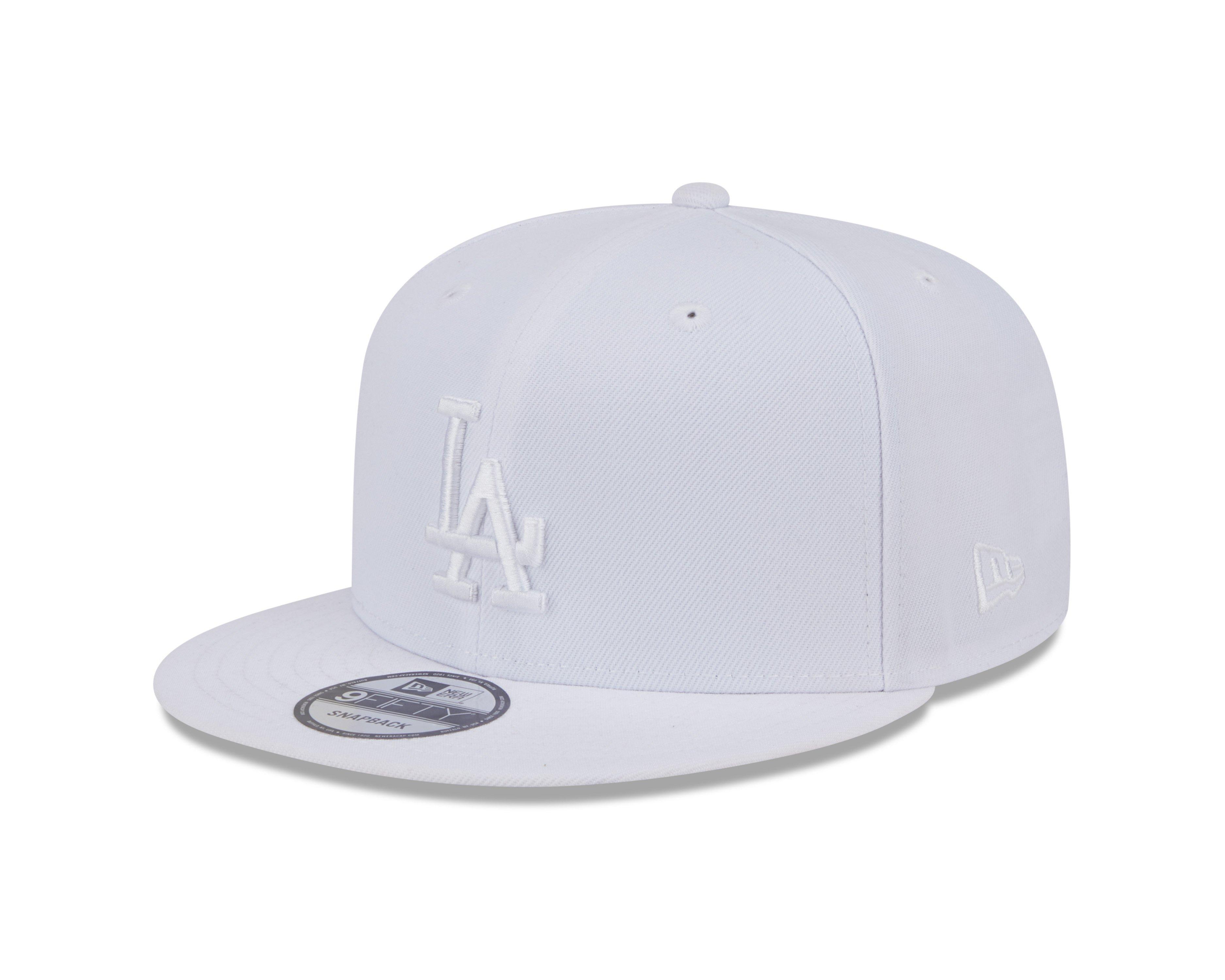 New Era Los Angeles Dodgers 9FIFTY Basic Snapback Hat - Egg White - WHITE Thumbnail View 1