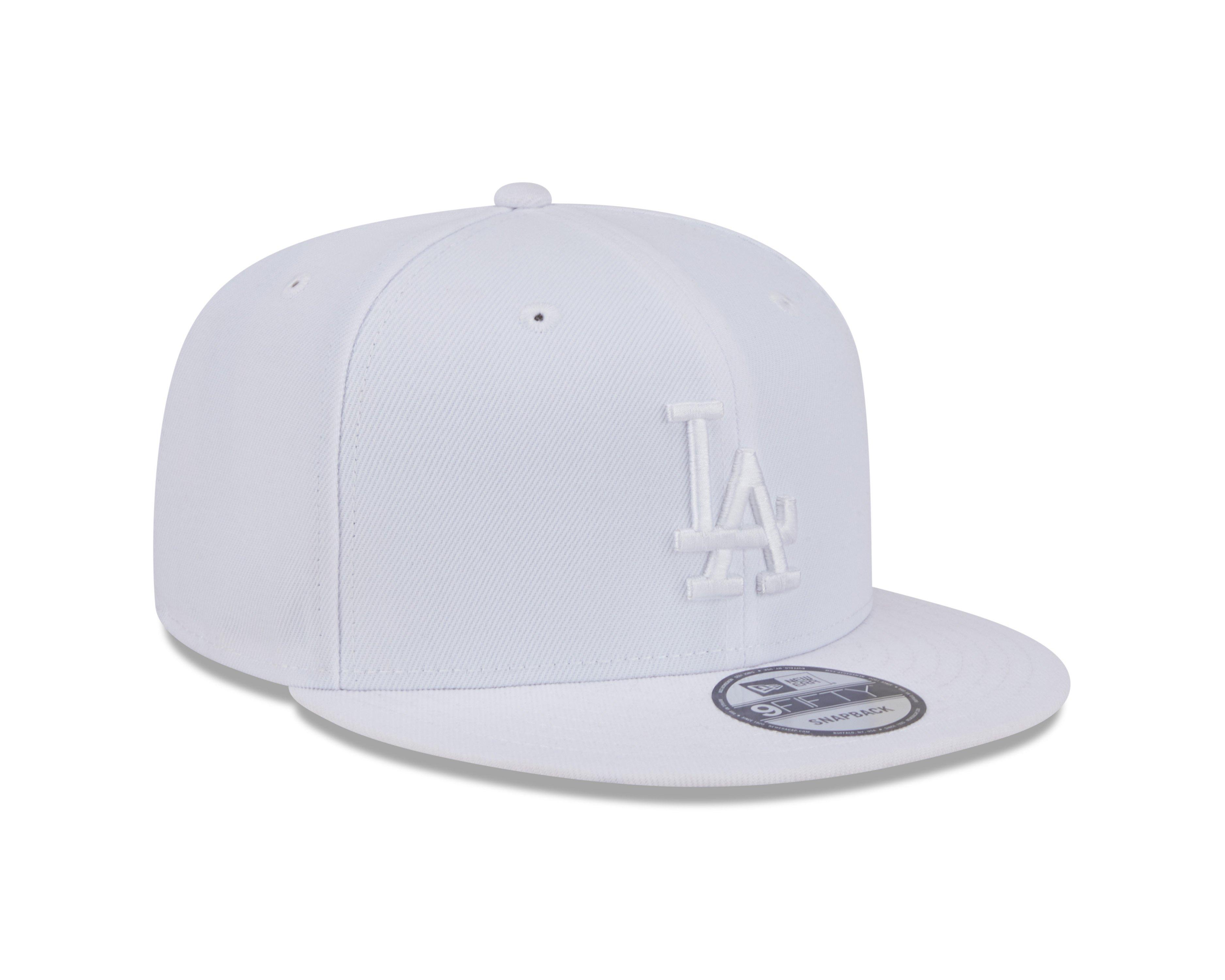 New Era Los Angeles Dodgers 9FIFTY Basic Snapback Hat - Egg White - WHITE Thumbnail View 2