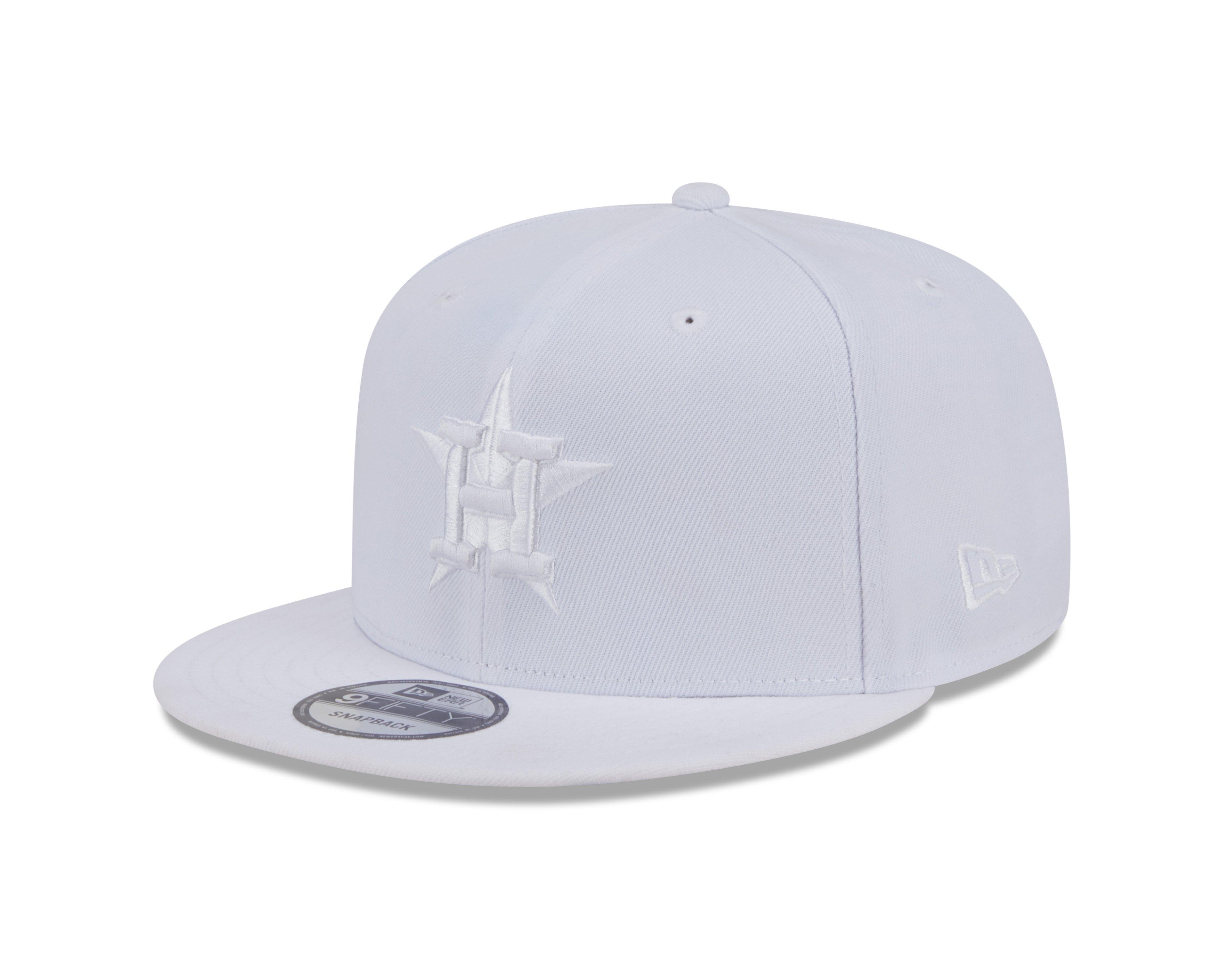New Era Houston Astros 9FIFTY Basic Snapback Hat - Egg White - WHITE Thumbnail View 1