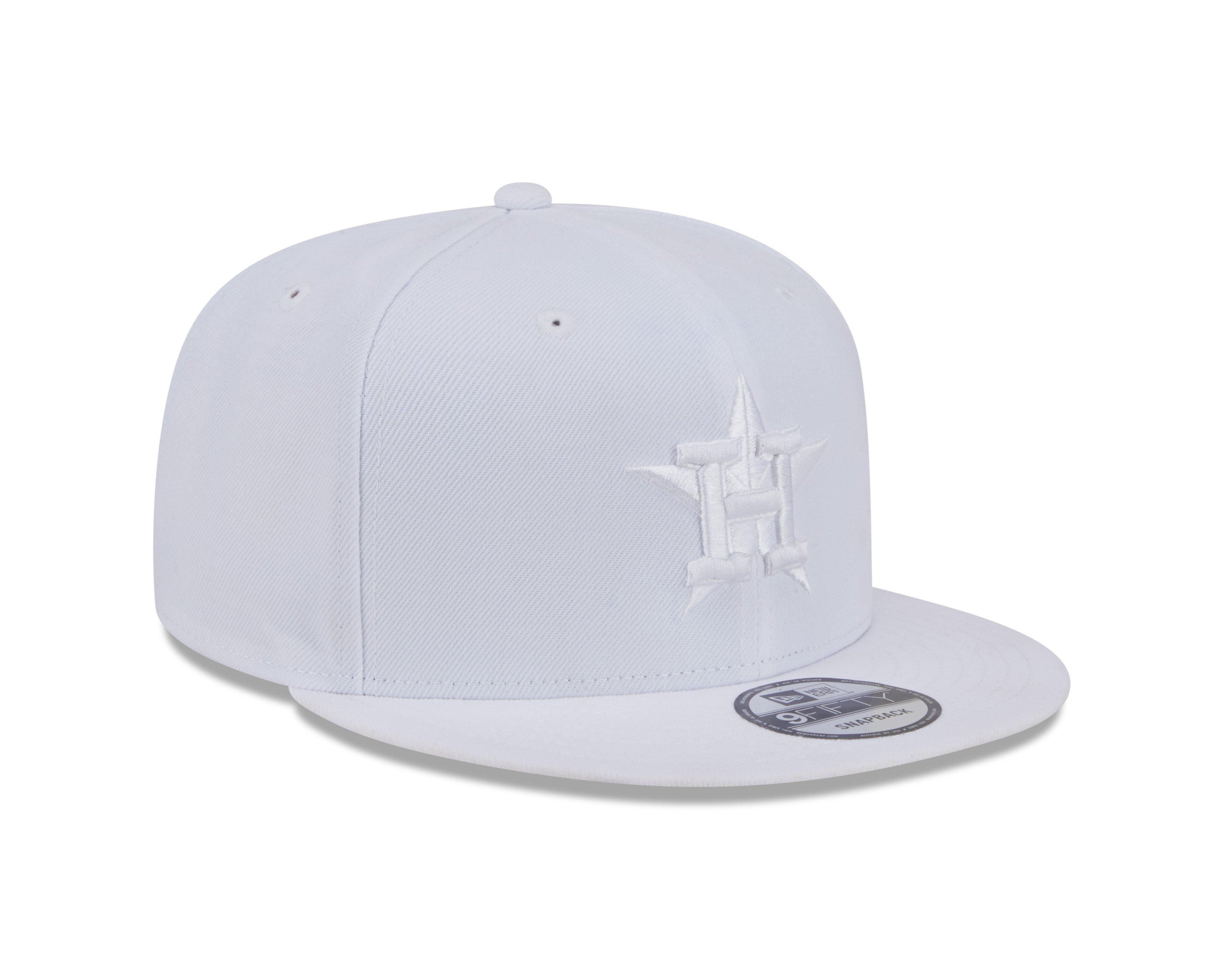 New Era Houston Astros 9FIFTY Basic Snapback Hat - Egg White - WHITE Thumbnail View 2