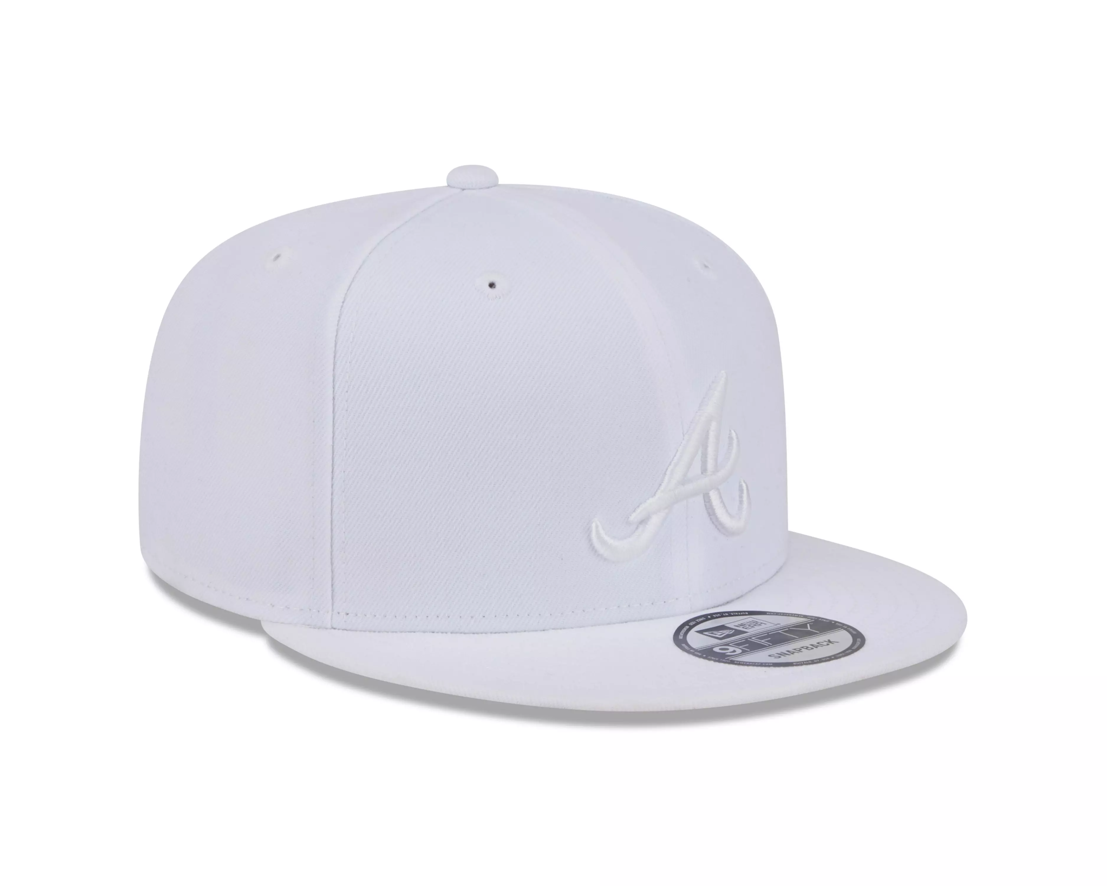 New Era Atlanta Braves 9FIFTY Snapback Hat - White - WHITE