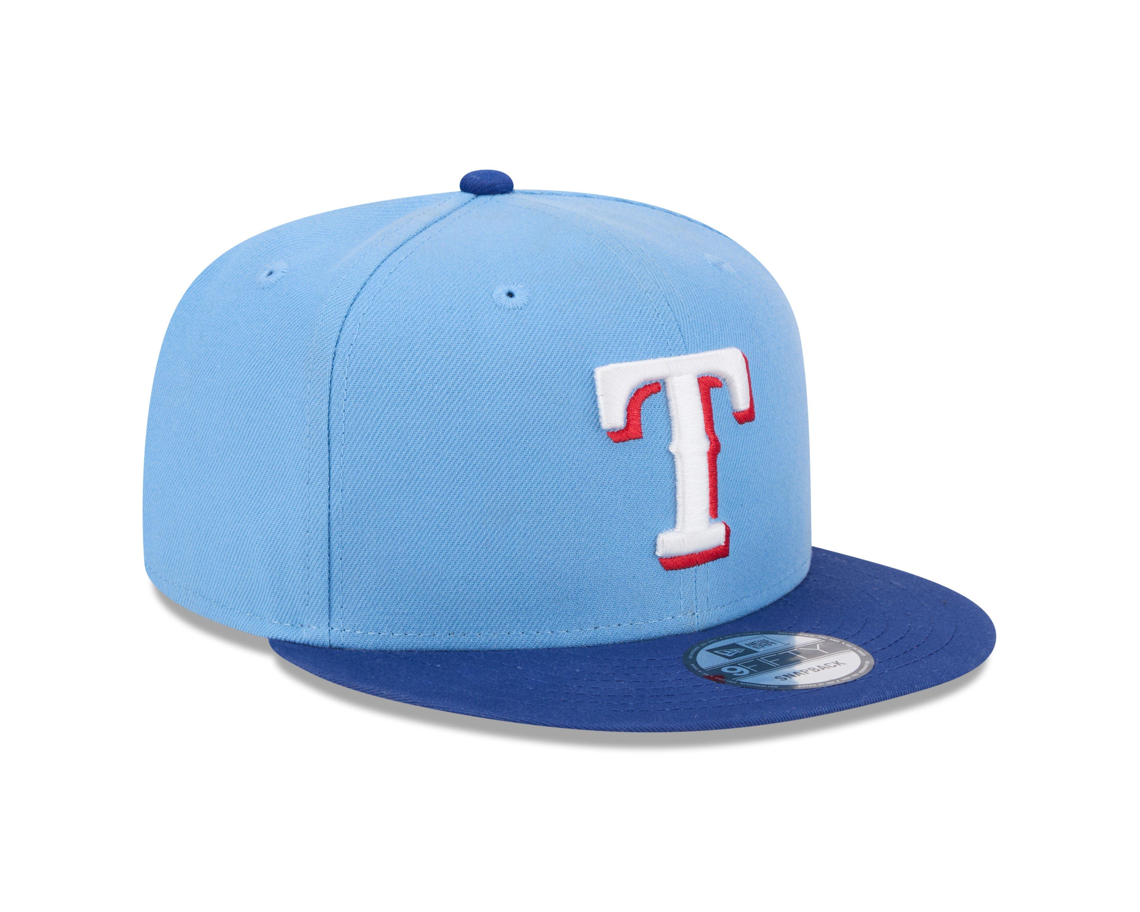 New Era Texas Rangers 9FIFTY Snapback Hat-Light Blue