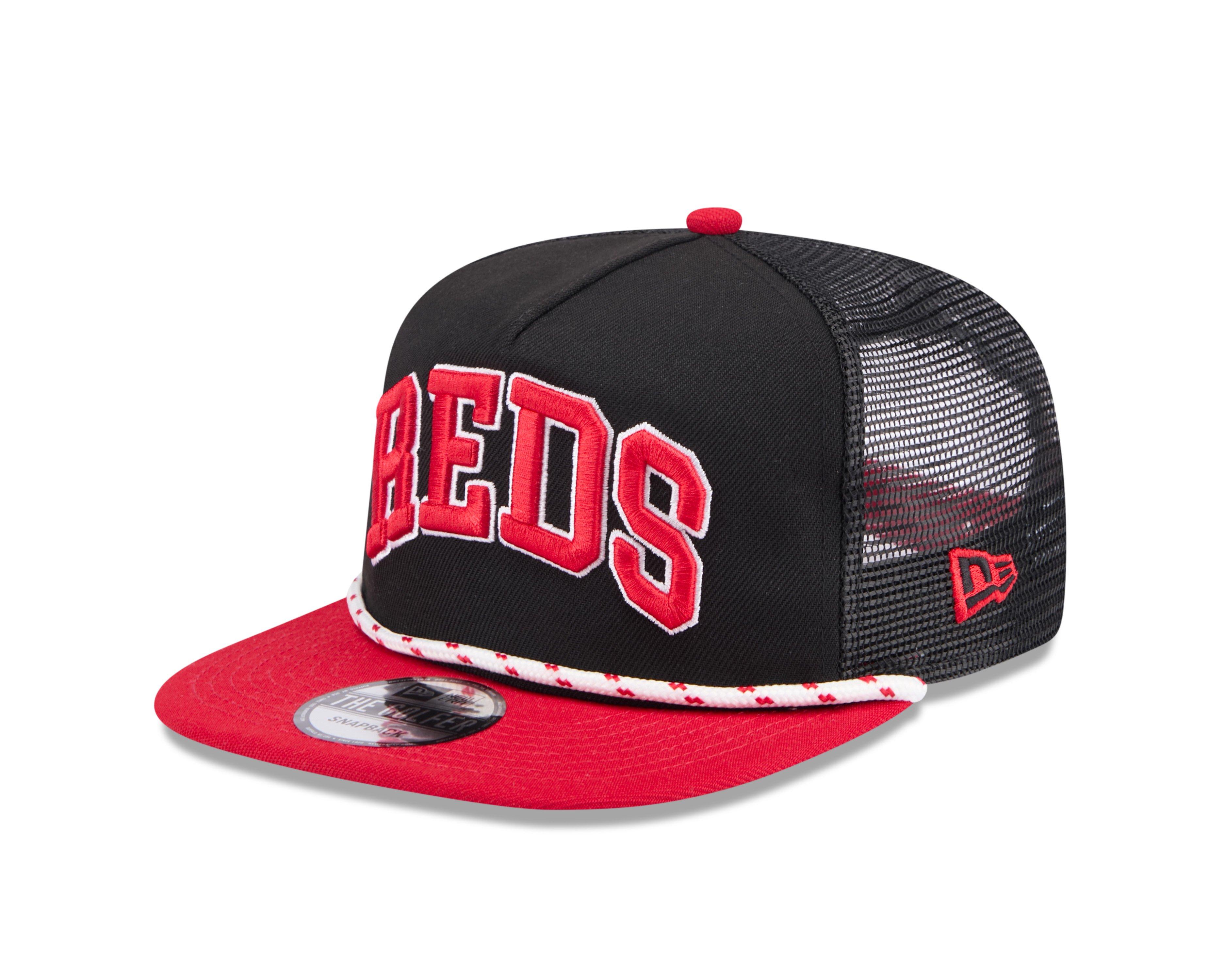 New Era Cincinnati Reds Golfer Throwback Snapback-Black/Red - BLACK/RED