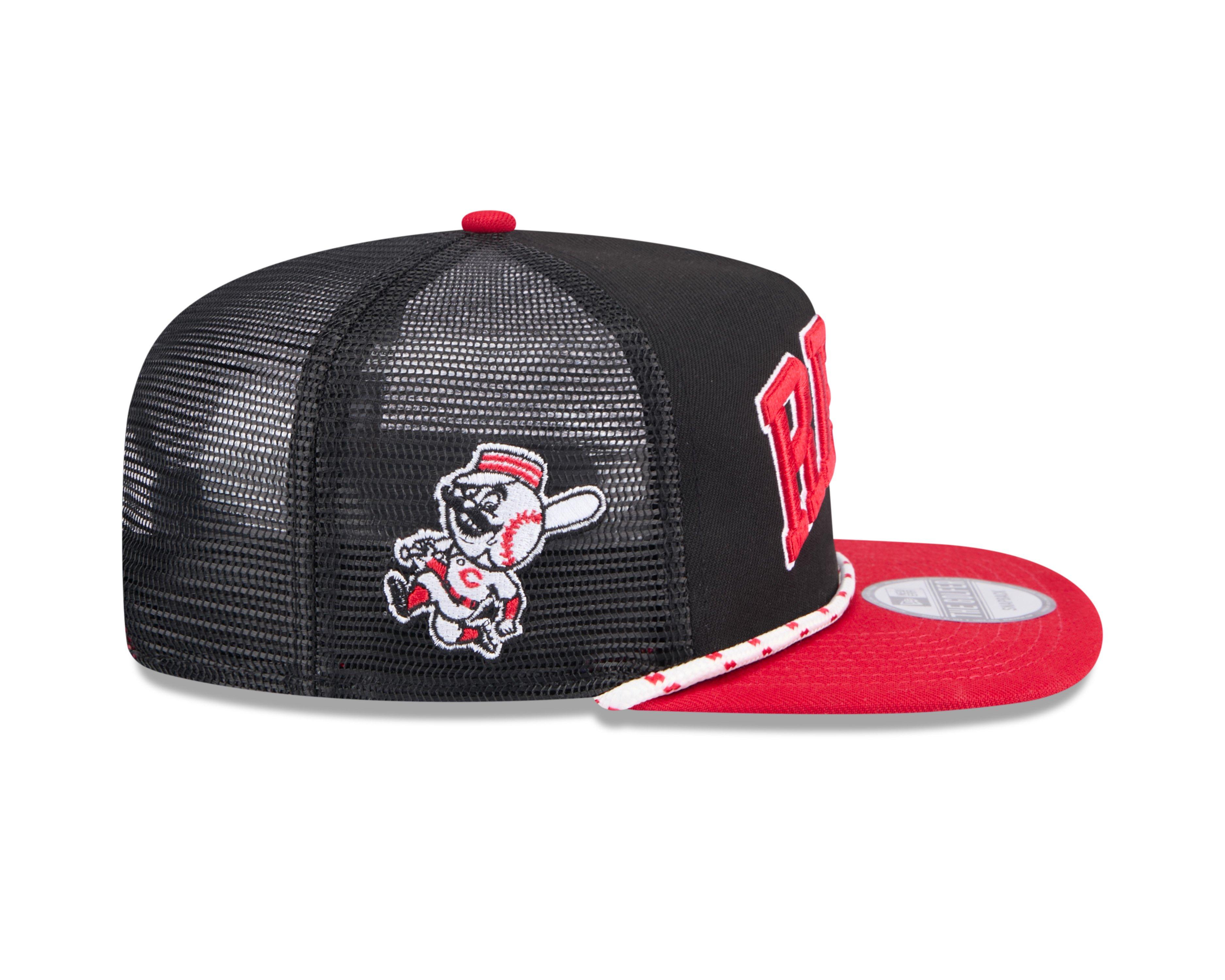 New Era Cincinnati Reds Golfer Throwback Black/Red Snapback