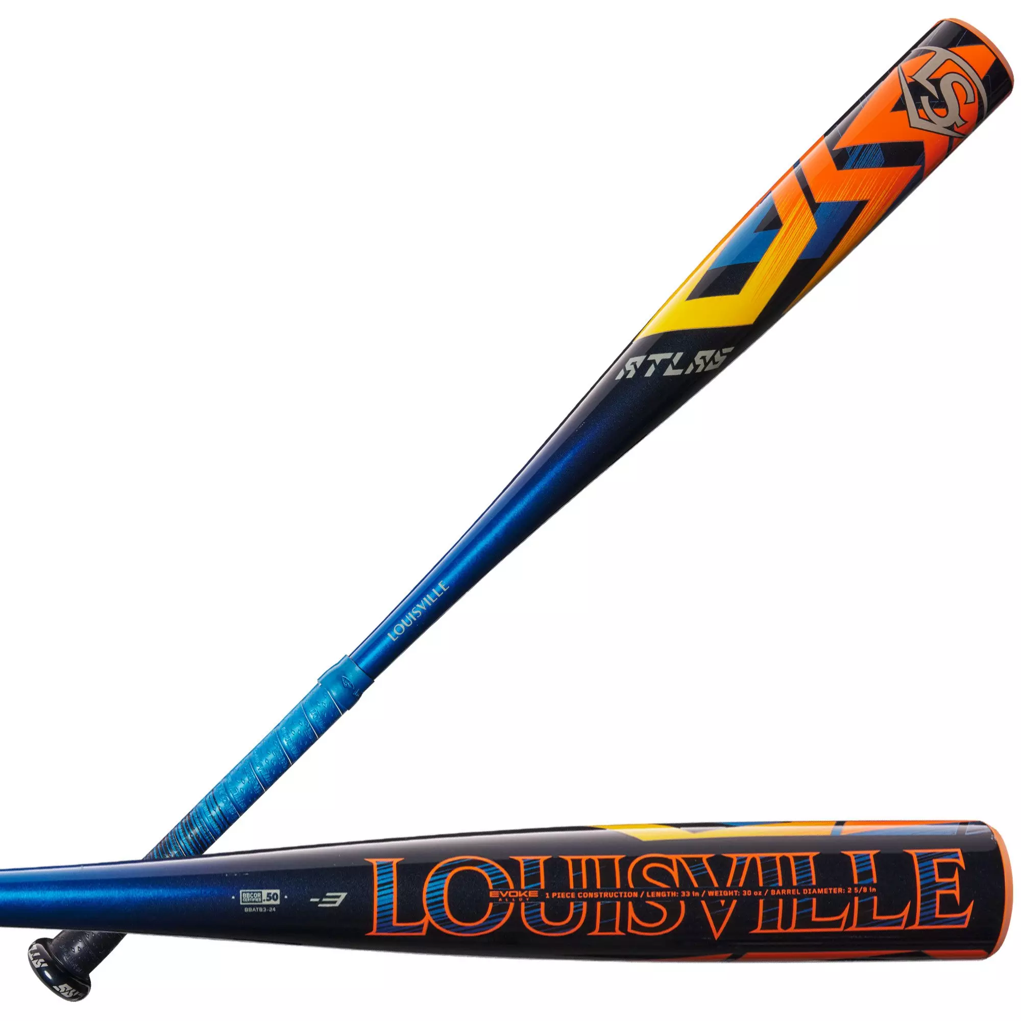 Louisville Slugger Atlas BBCOR Baseball Bat (-3) 2024 - Hibbett