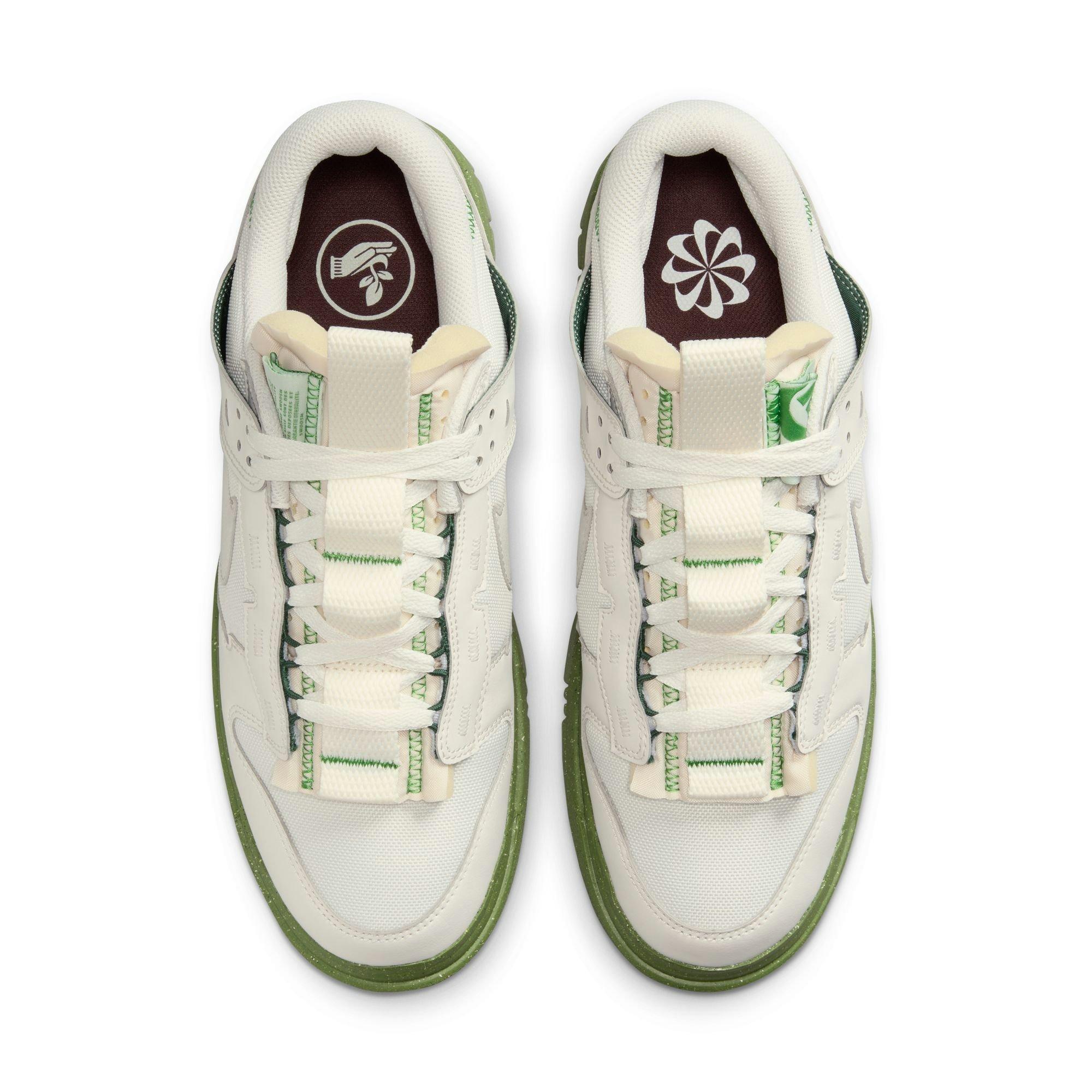 Nike Dunk Low Jumbo "Phantom/Chlorophyll/Earth" Men's Shoe - WHITE/GREEN Thumbnail View 5
