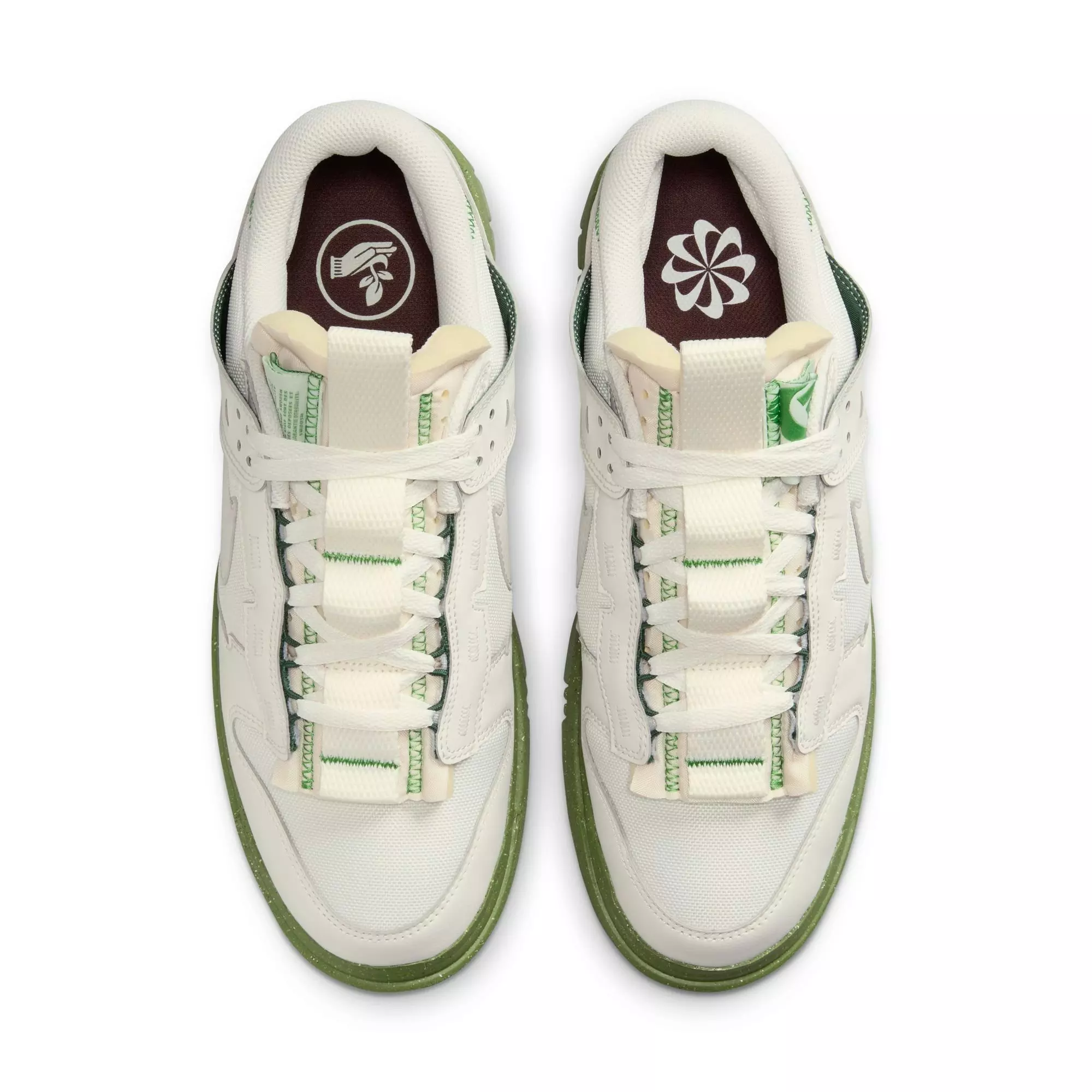 Nike Dunk Low Jumbo "Phantom/Chlorophyll/Earth" Men's Shoe - WHITE/GREEN