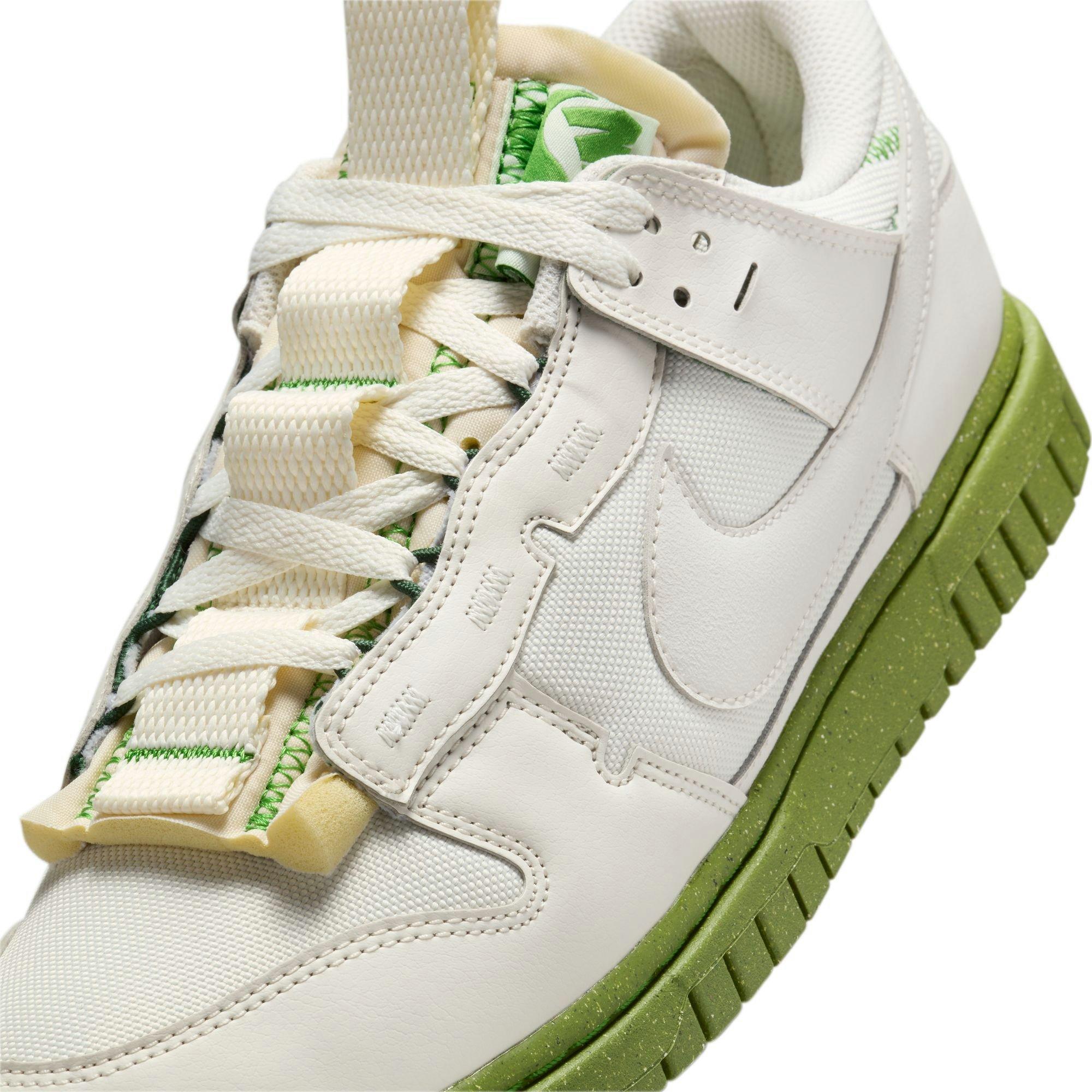 Nike Dunk Low Jumbo "Phantom/Chlorophyll/Earth" Men's Shoe - WHITE/GREEN Thumbnail View 6
