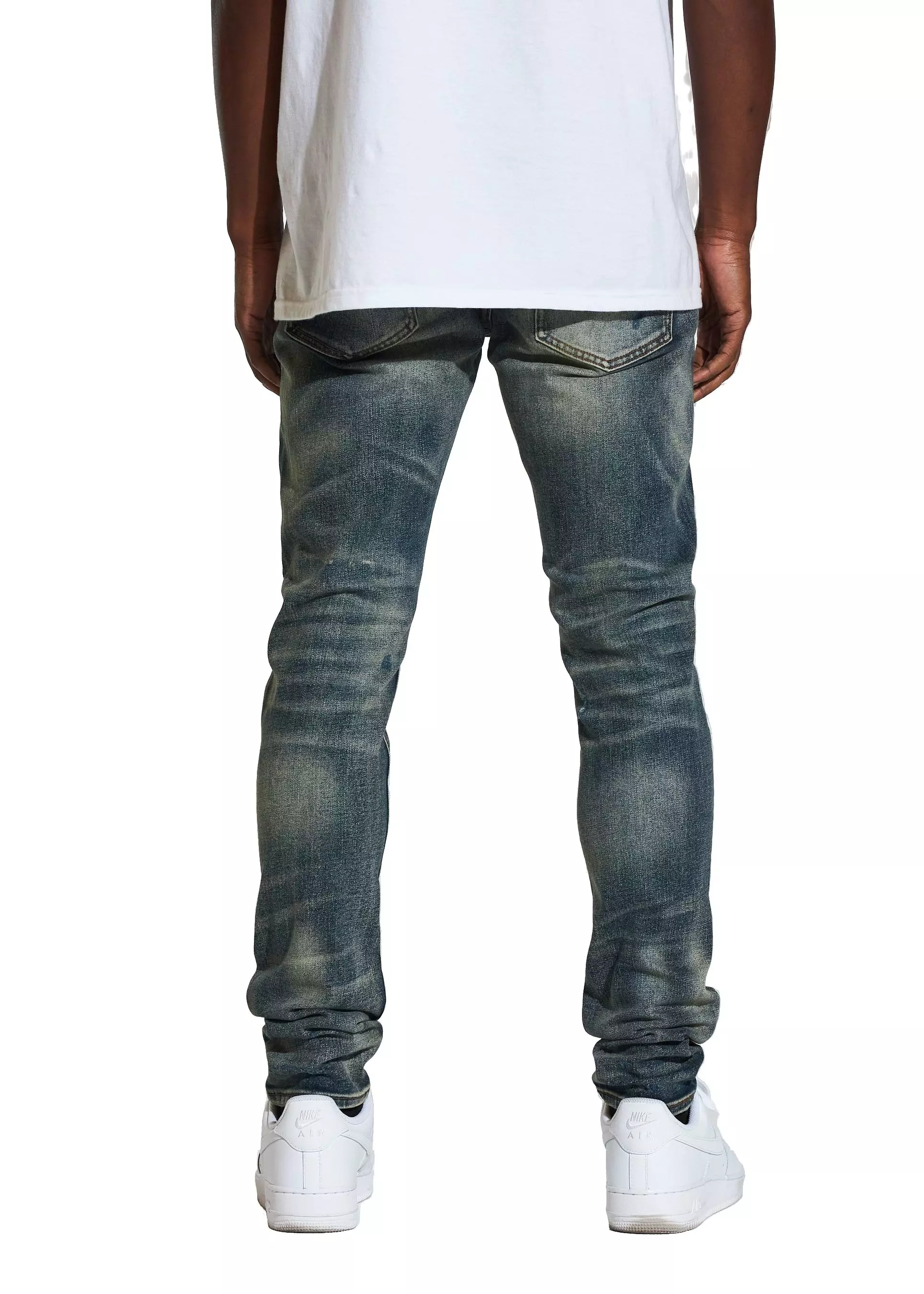   Crysp Denim Men's Atlantic Indigo Skinny Fit Jeans - DK BLUE