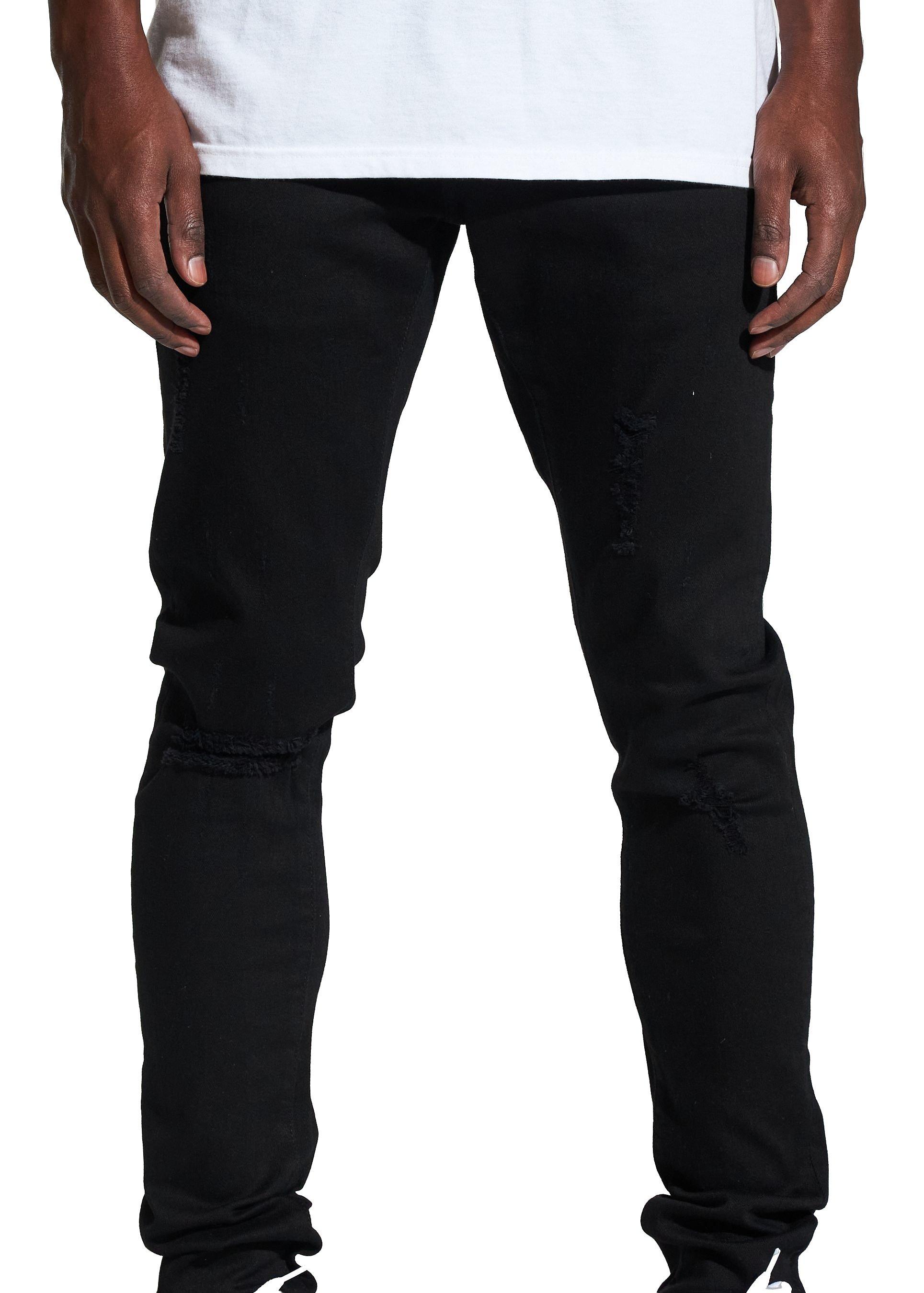 Crysp Denim Atlantic Skinny Fit Denim Men's Jet Black Jeans