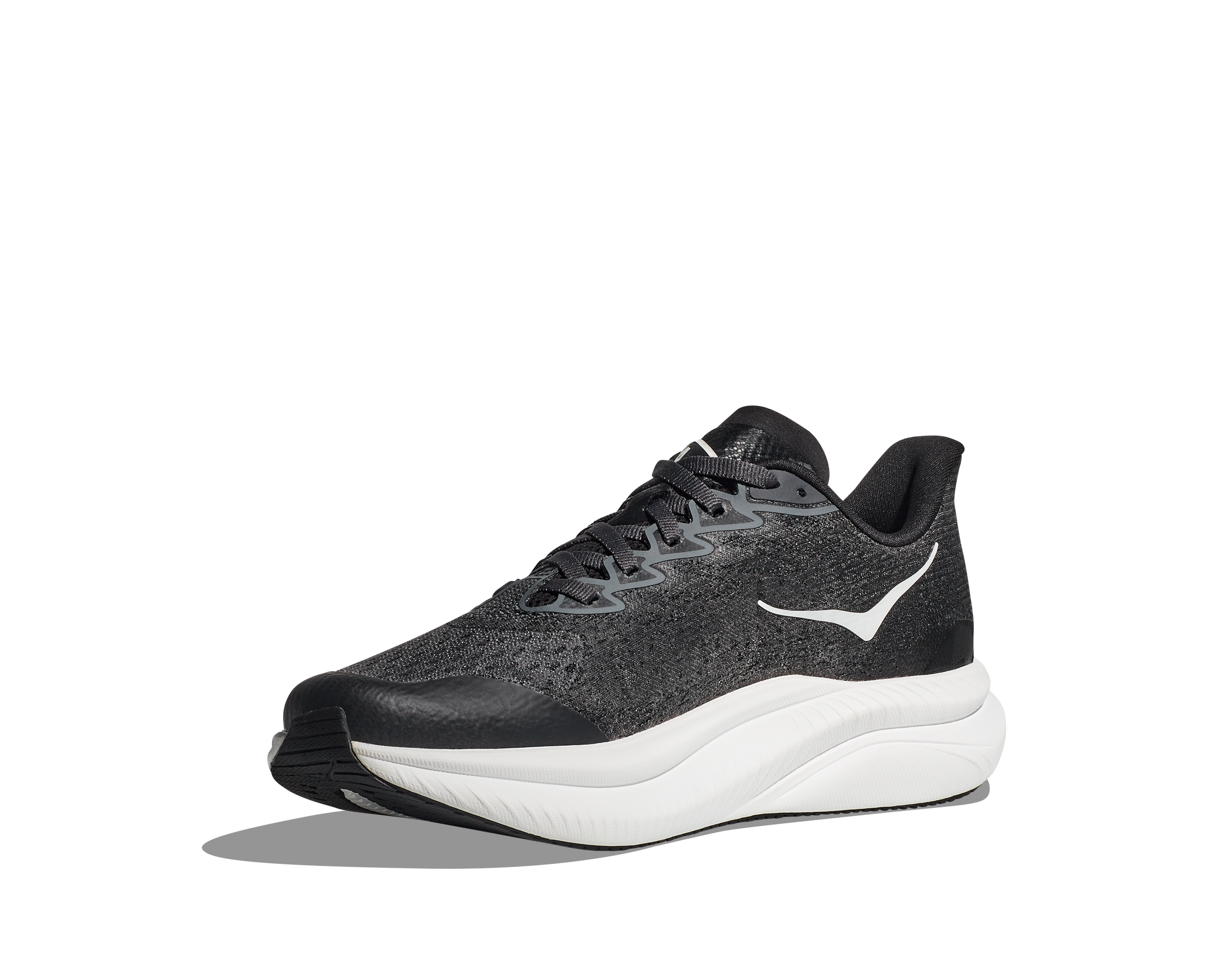 Hoka Mach 6 Grade School Kids' "Black/White" Running Shoe