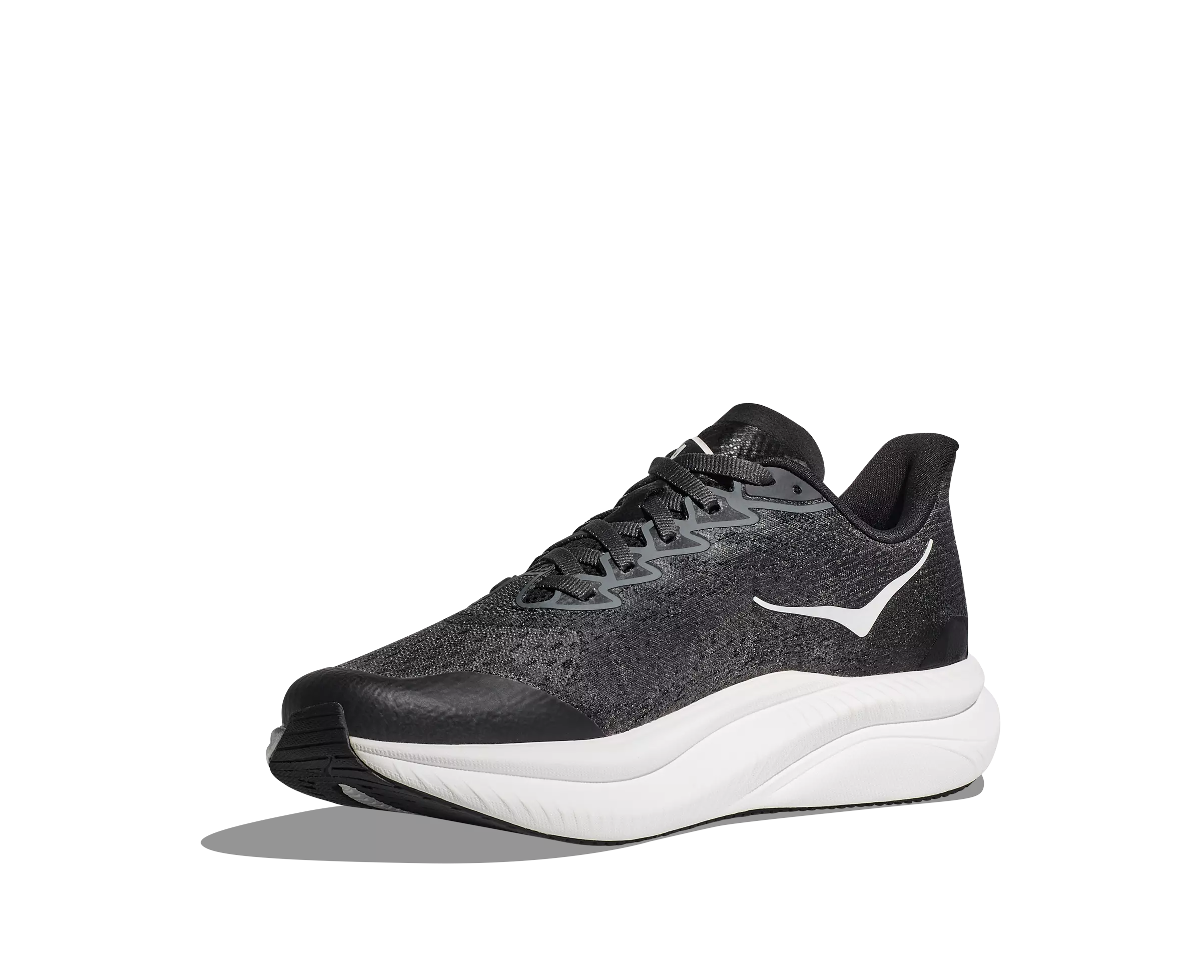 Hoka Mach 6 "Black/White" Grade School Kids' Running Shoe - BLACK/WHITE