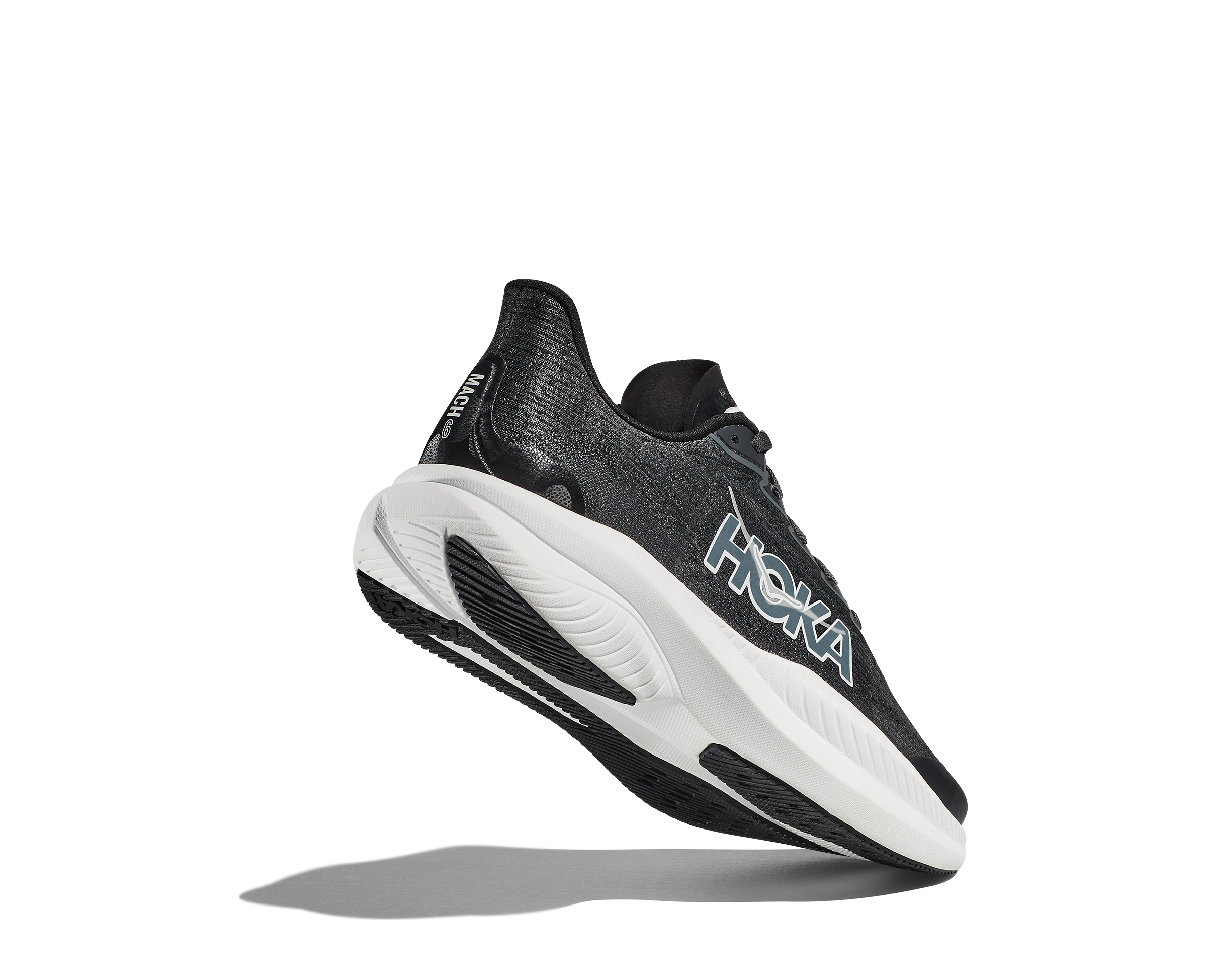 Hoka Mach 6 Grade School Kids' "Black/White" Running Shoe