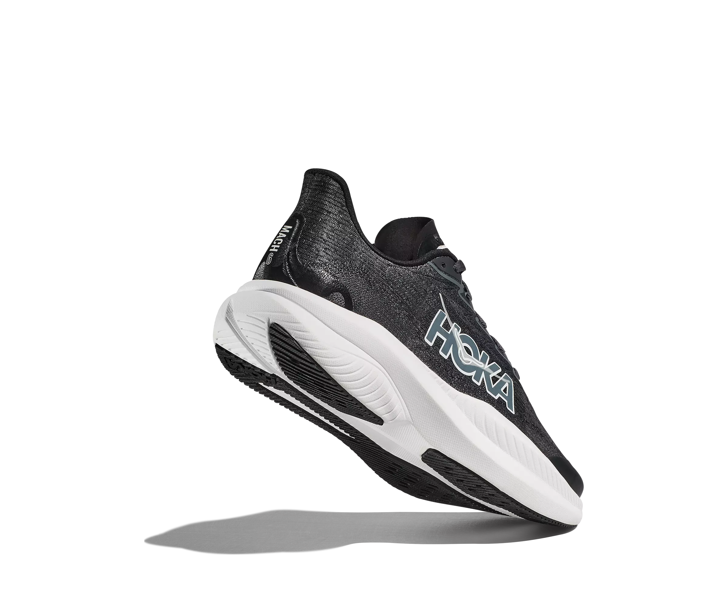 Hoka Mach 6 "Black/White" Grade School Kids' Running Shoe - BLACK/WHITE