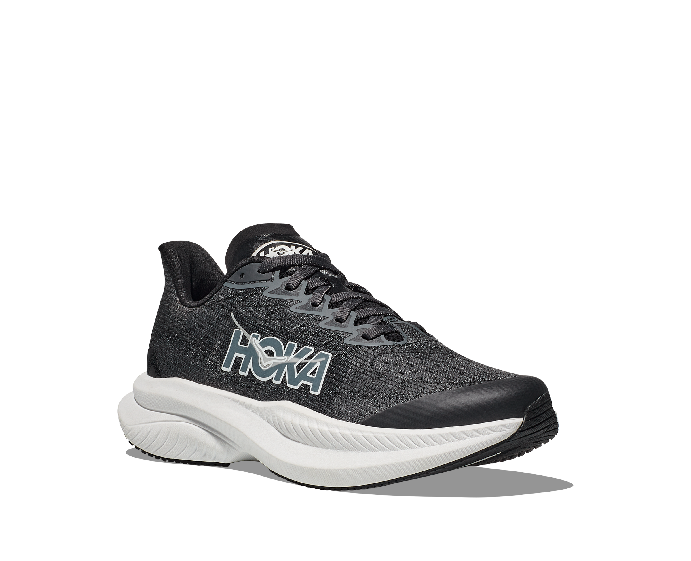 Hoka Mach 6 Grade School Kids' "Black/White" Running Shoe