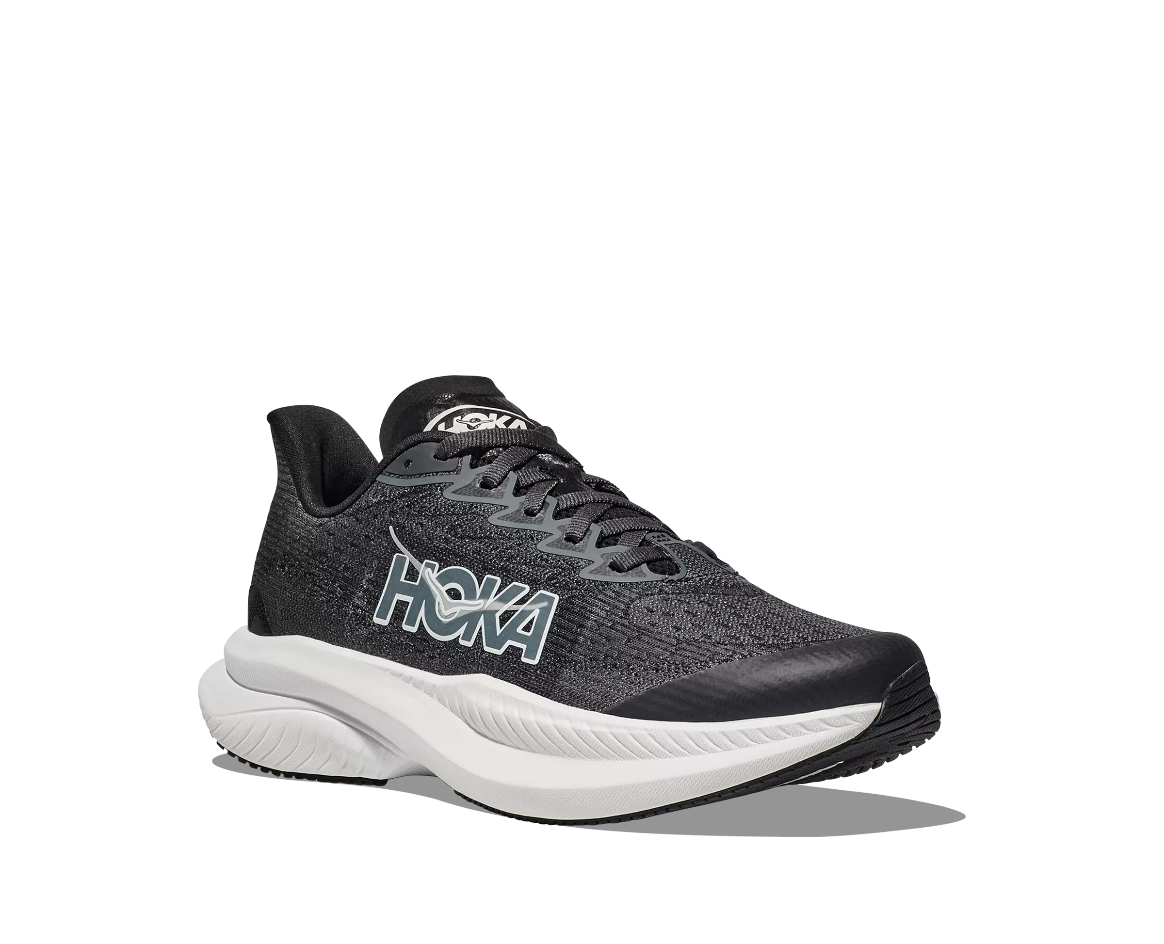 Hoka Mach 6 "Black/White" Grade School Kids' Running Shoe - BLACK/WHITE
