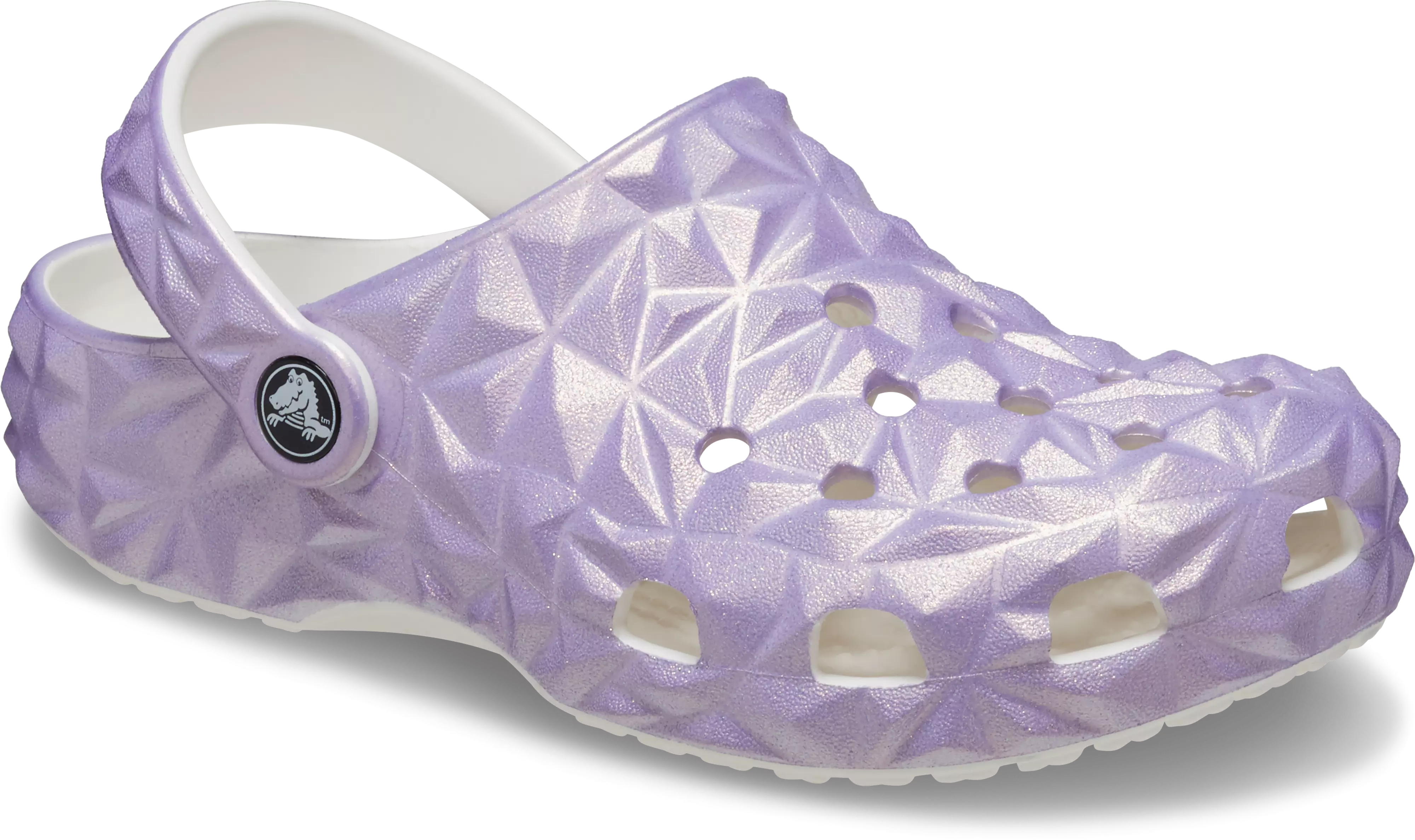 Crocs Classic "Geo Iridescent Purple" Grade School Girls' Clog - IRIDESCENT