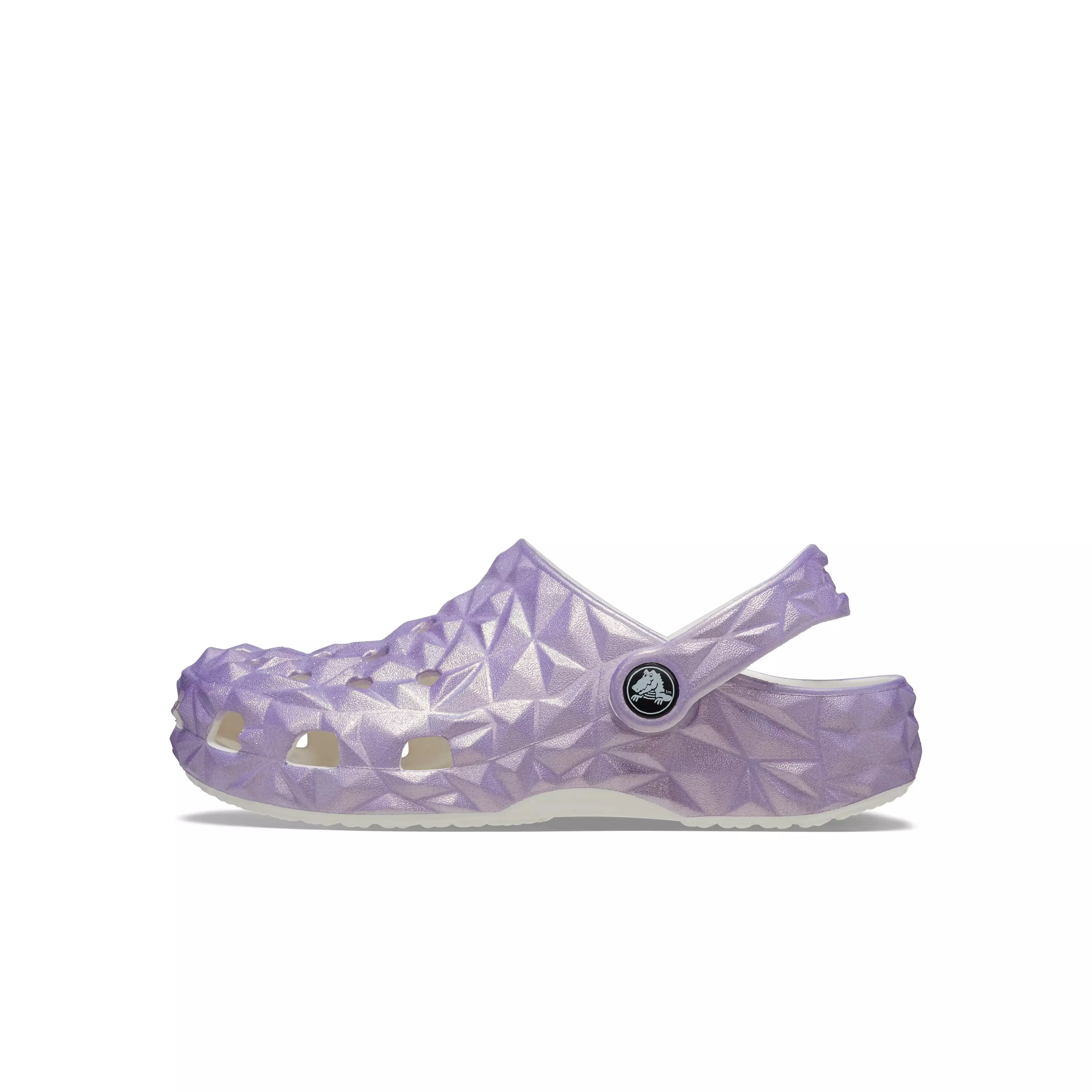 Crocs Classic "Geo Iridescent Purple" Preschool Girls' Clog - IRIDESCENT