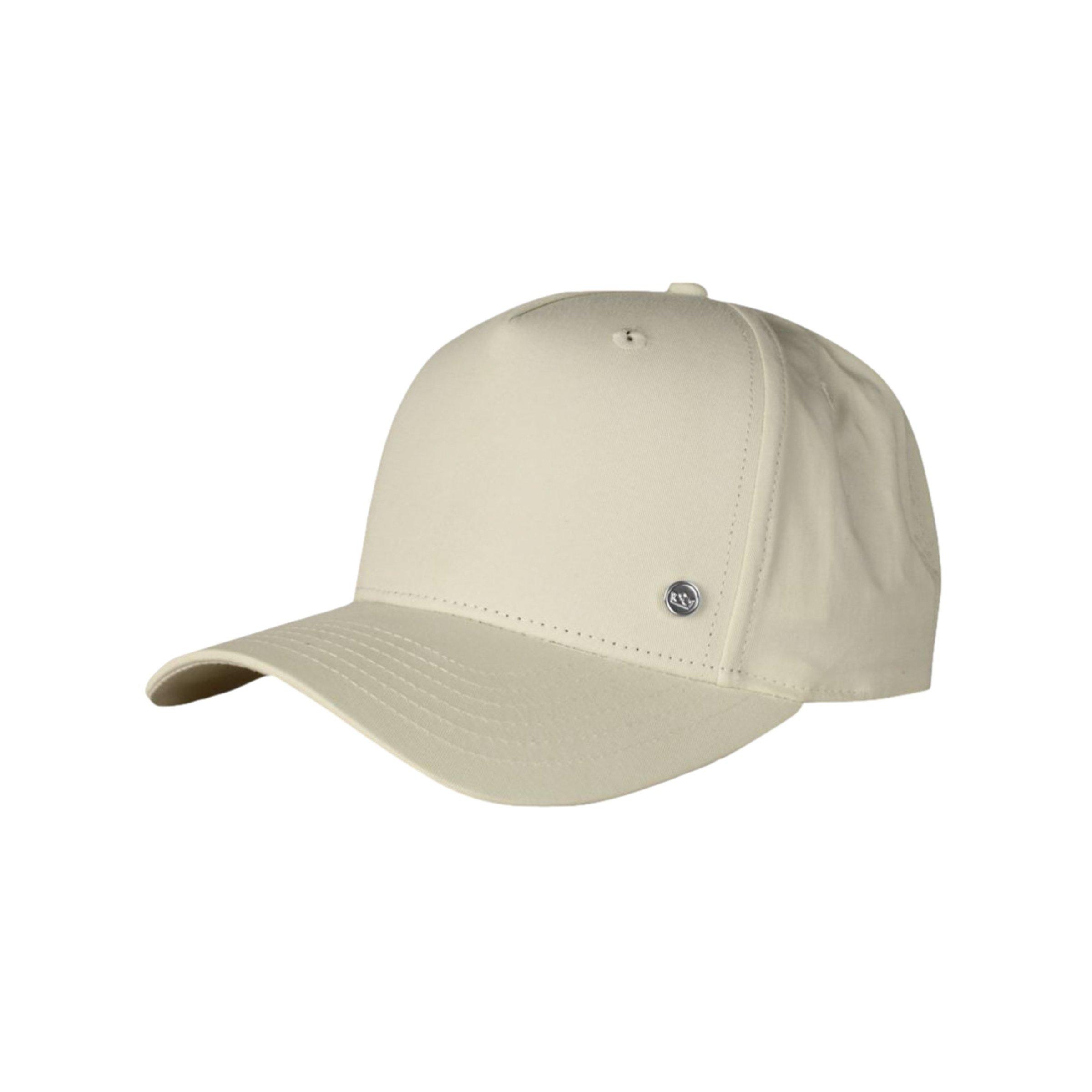 King London Primary Curved Peak Snapback Cap-Bone - BONE