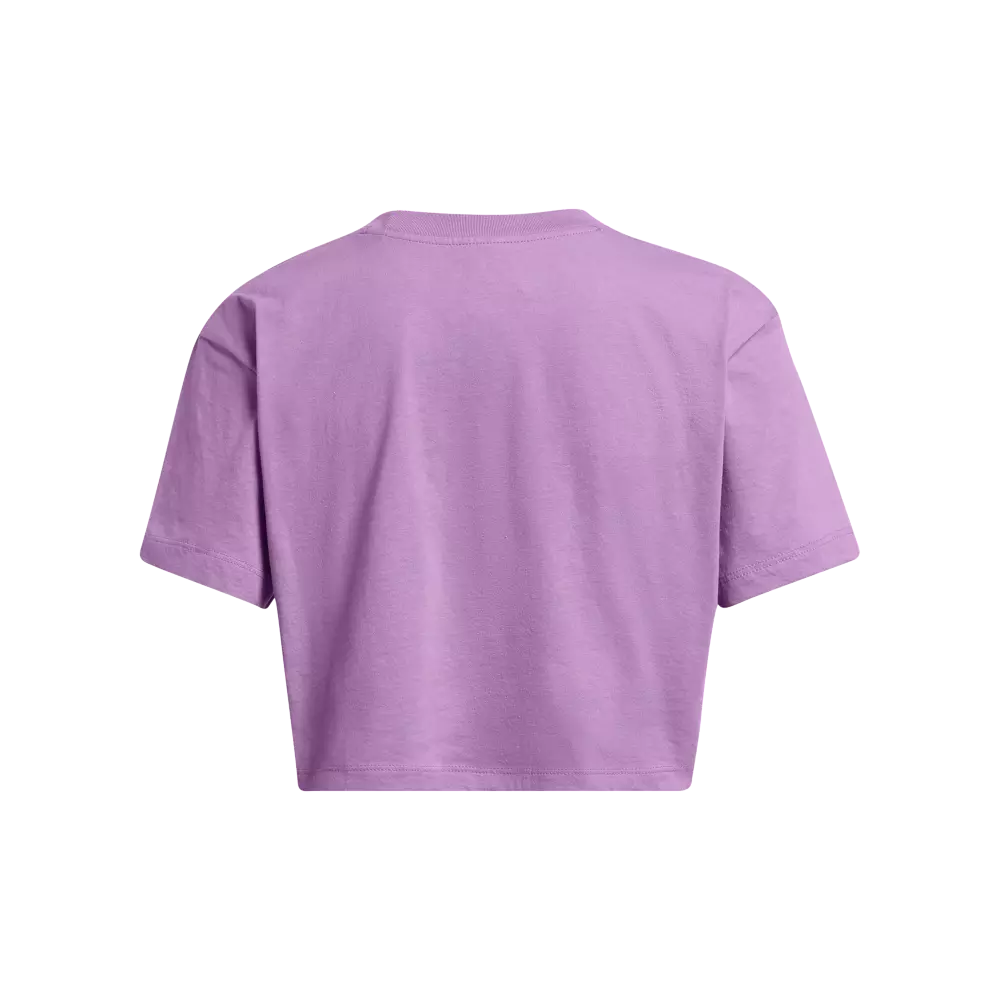 Under Armour Women's Bubble Script Crop Tee - PURPLE