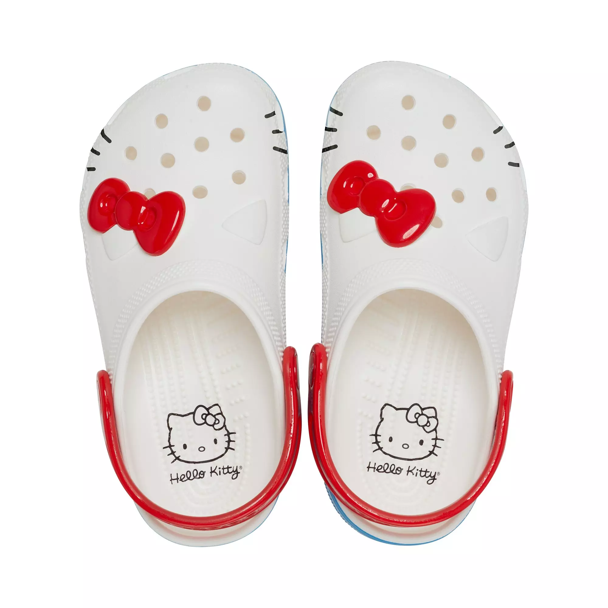 Crocs Classic "Hello Kitty" Grade School Girls' Clog - WHITE/BLUE/RED