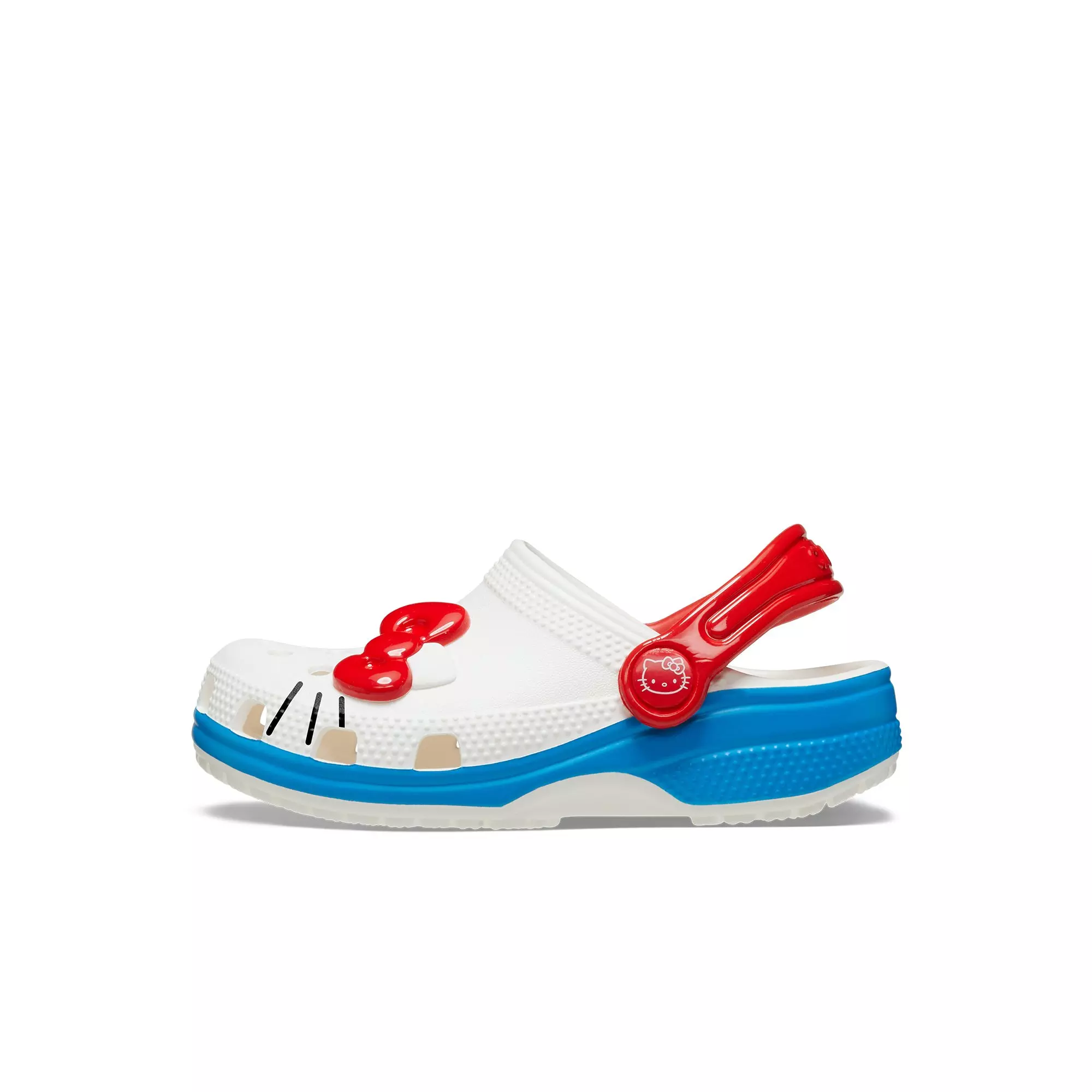 Crocs Classic "Hello Kitty" Preschool Girls' Clog - WHITE/BLUE/RED