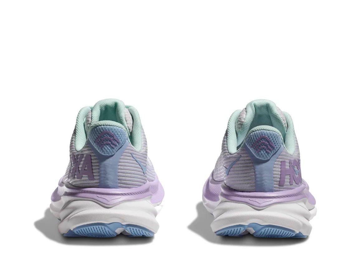 Hoka Clifton 9 Grade School Girls' "Sunlit Ocean/Lilac Mist" Running Shoe