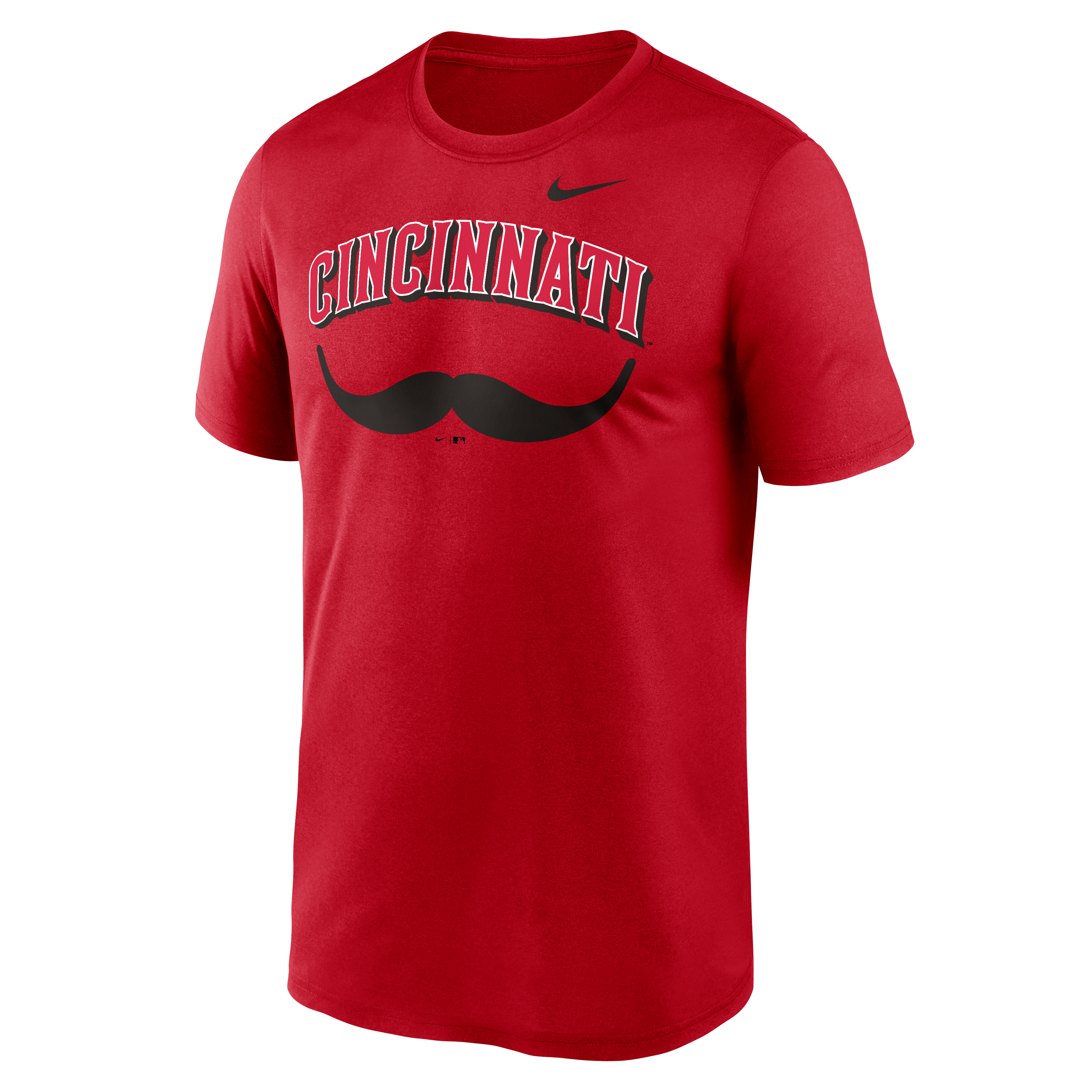 Nike Men's Cincinnati Reds Mustache Short Sleeve Top